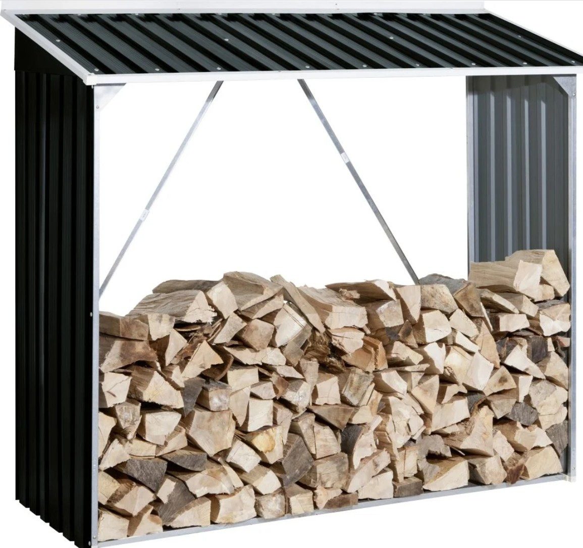 DURAMAX Metall Kaminholzregal Holzlager 162 x 182 x 74 cm, BxT: 162x74 cm, (1 St)