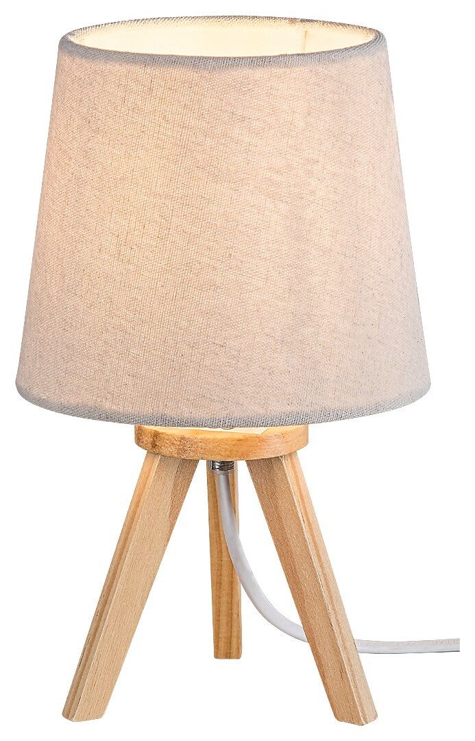 Rabalux LED Leselampe "Lychee" Holz, braun, rund, E14, IP20, ø140mm