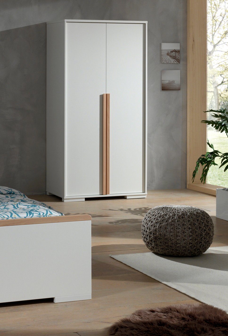 Vipack Kleiderschrank London (Made in Europe) mit Melamin-Oberfläche und Soft-Close