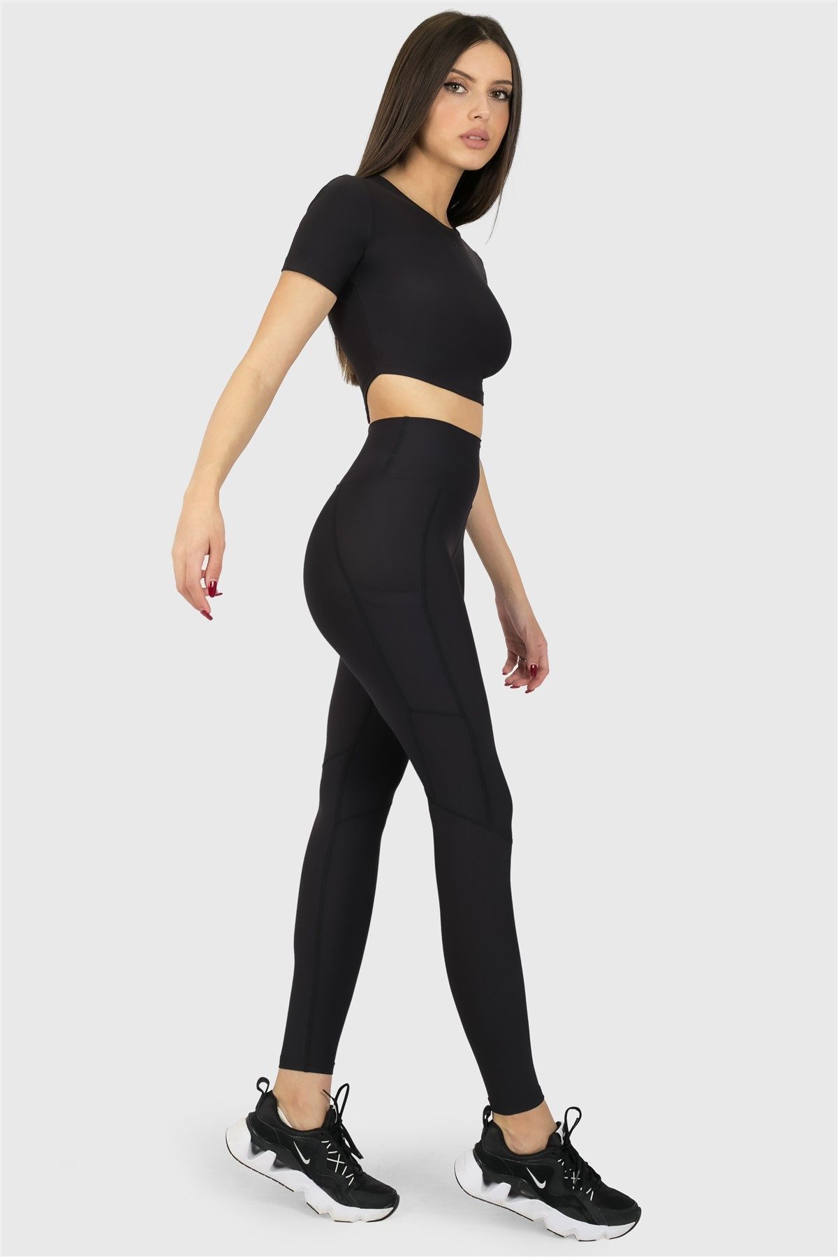 Superstacy Leggings Hoch taillierte Sport Leggings mit Tasche