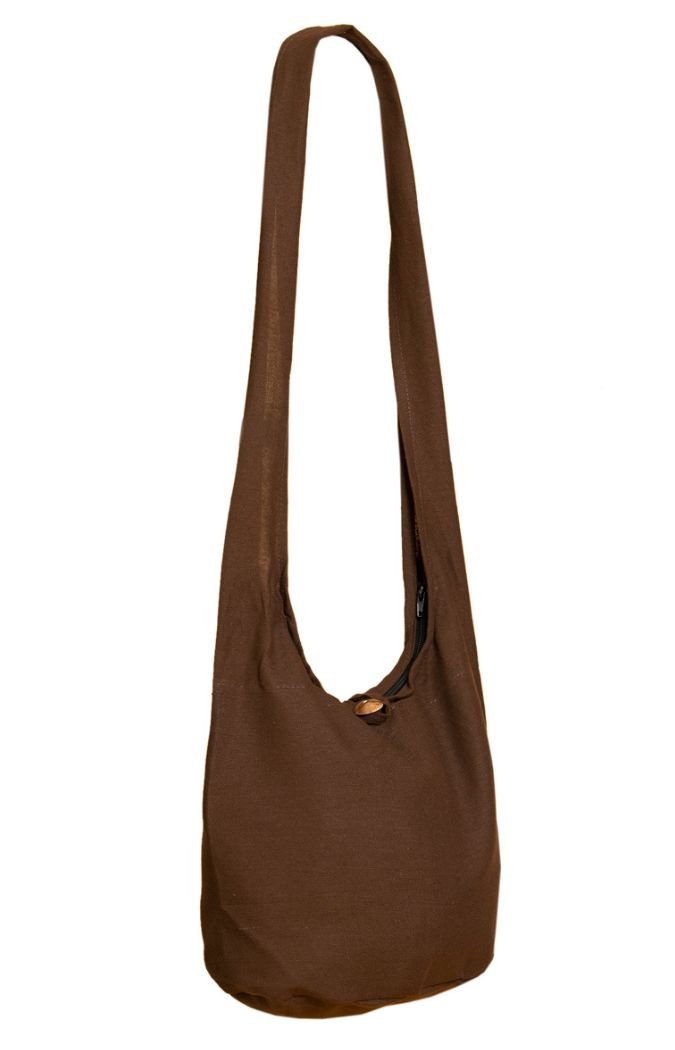 PANASIAM Freizeittasche Schulterbeutel einfarbig Schultertasche aus 100% Baumwolle in 2 Größen, Umhängetasche auch als Wickeltasche Handtasche oder Strandtasche