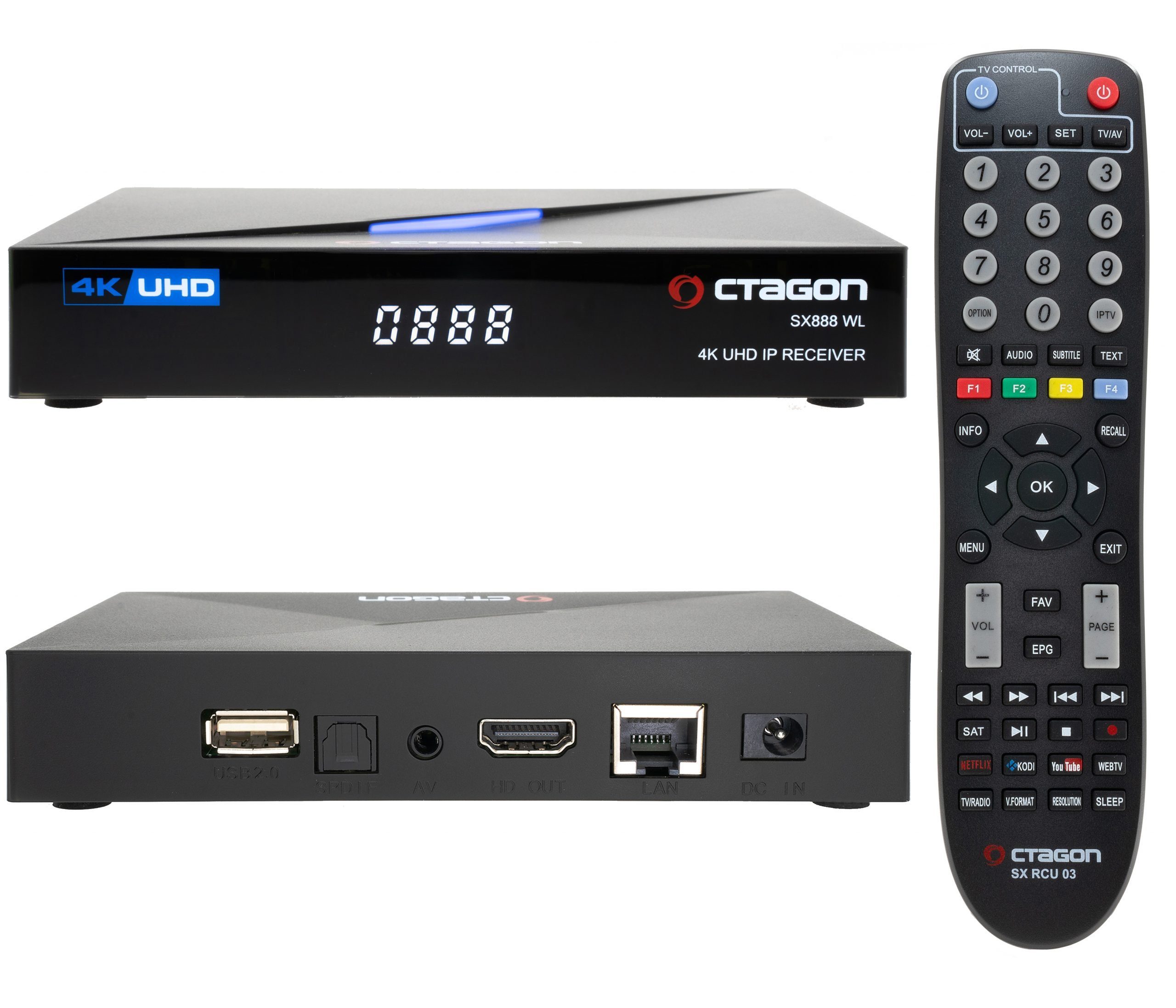 Streaming-Box SX888 WL V2 4K UHD IP 5G Wi-Fi E2 Linux Smart TV Receiver