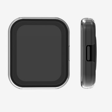 kwmobile Smartwatch-Hülle 2x Hülle für Realme Watch 2 Pro, Fullbody Fitnesstracker Glas Cover Case Schutzhülle Set