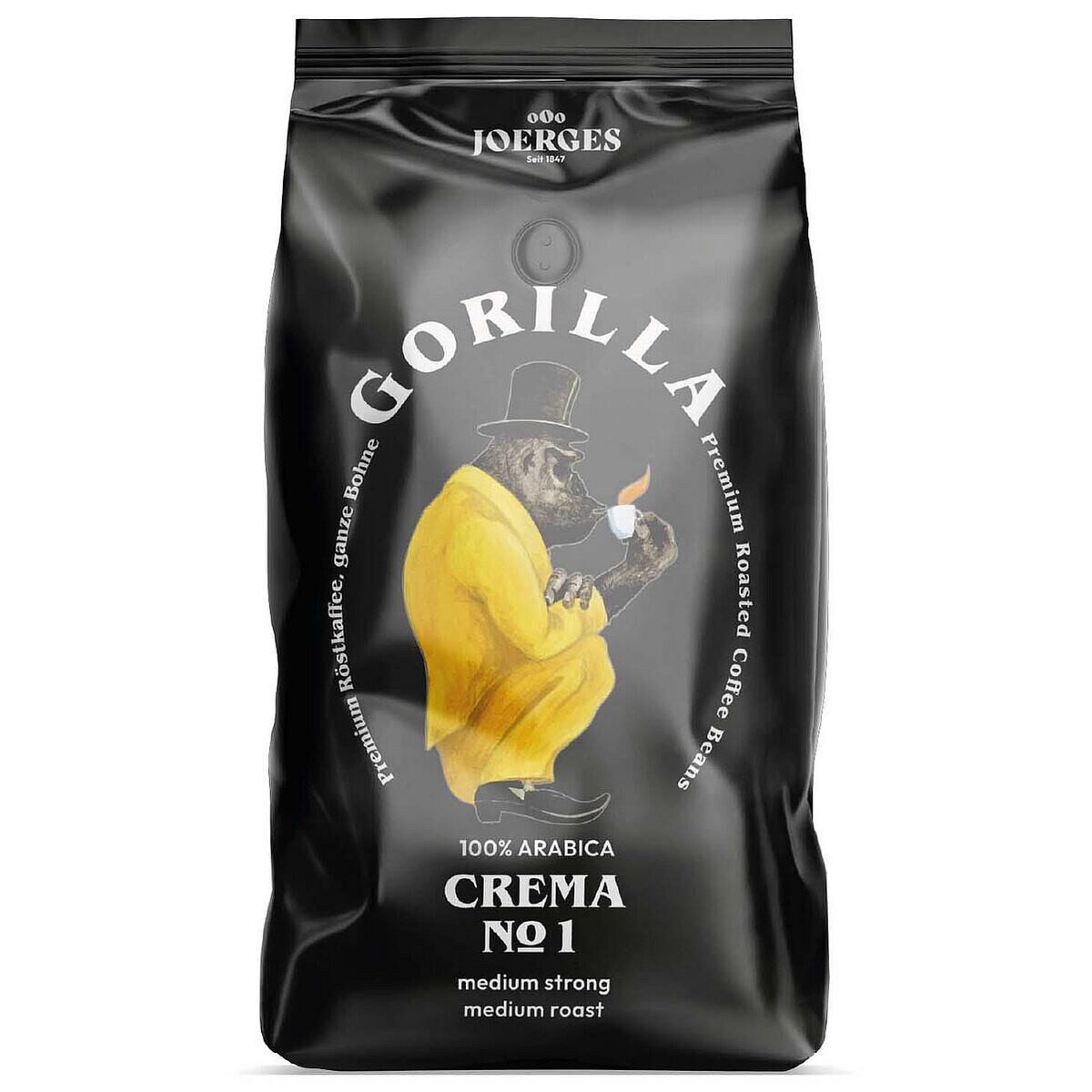 Gorilla Kaffee Espresso Crema No. 1, 1 kg, ganze Bohnen