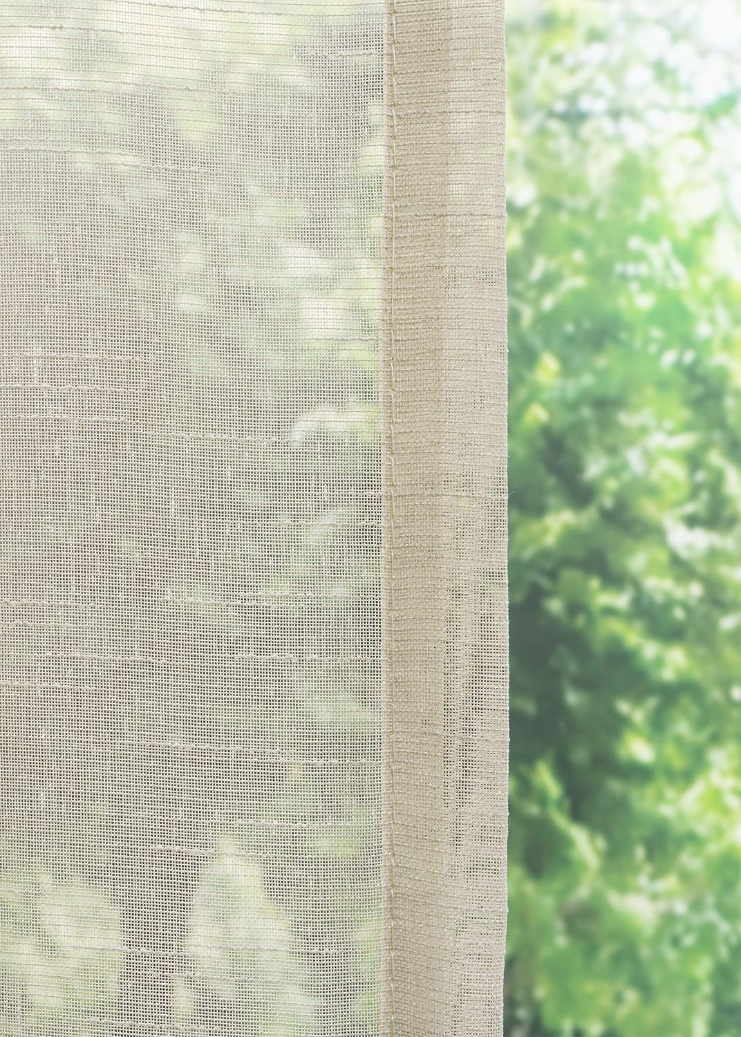 Vorhang Zugbandschal Blackie, LYSEL®, HxB St), beige leinen transparent, 245x135cm (1