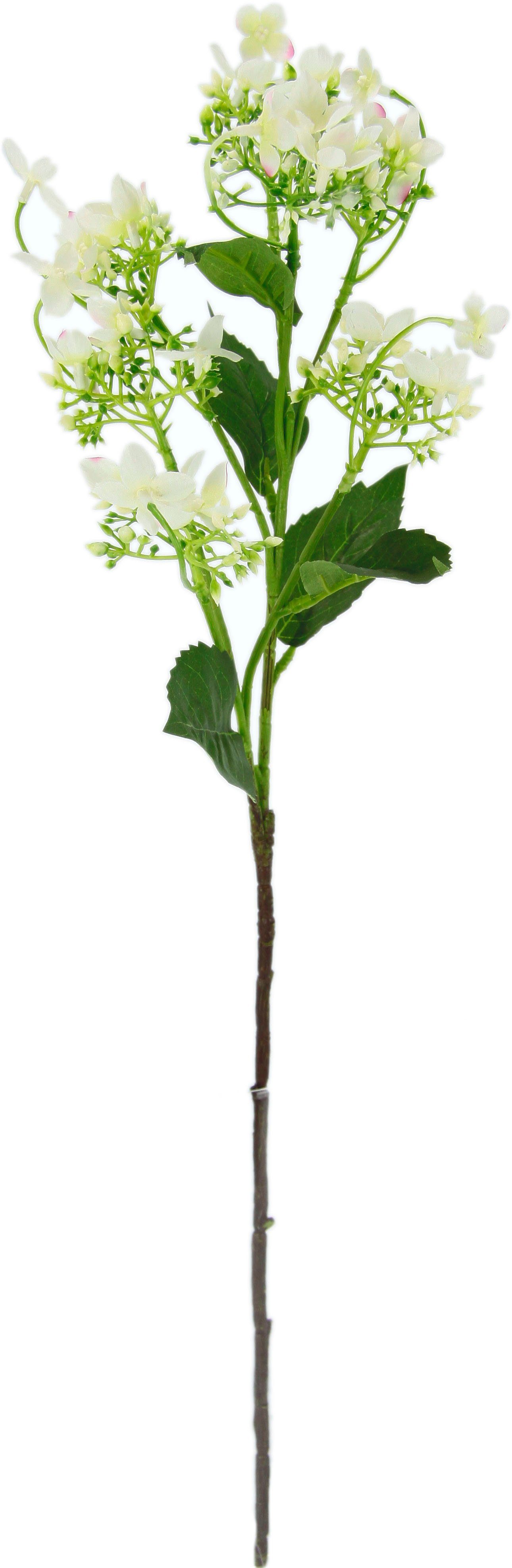 cm, Zweig, weiß Höhe Kunstpflanze, 5er künstlicher Kunstblume Dekozweig I.GE.A., 60 Set Blütenzweig,