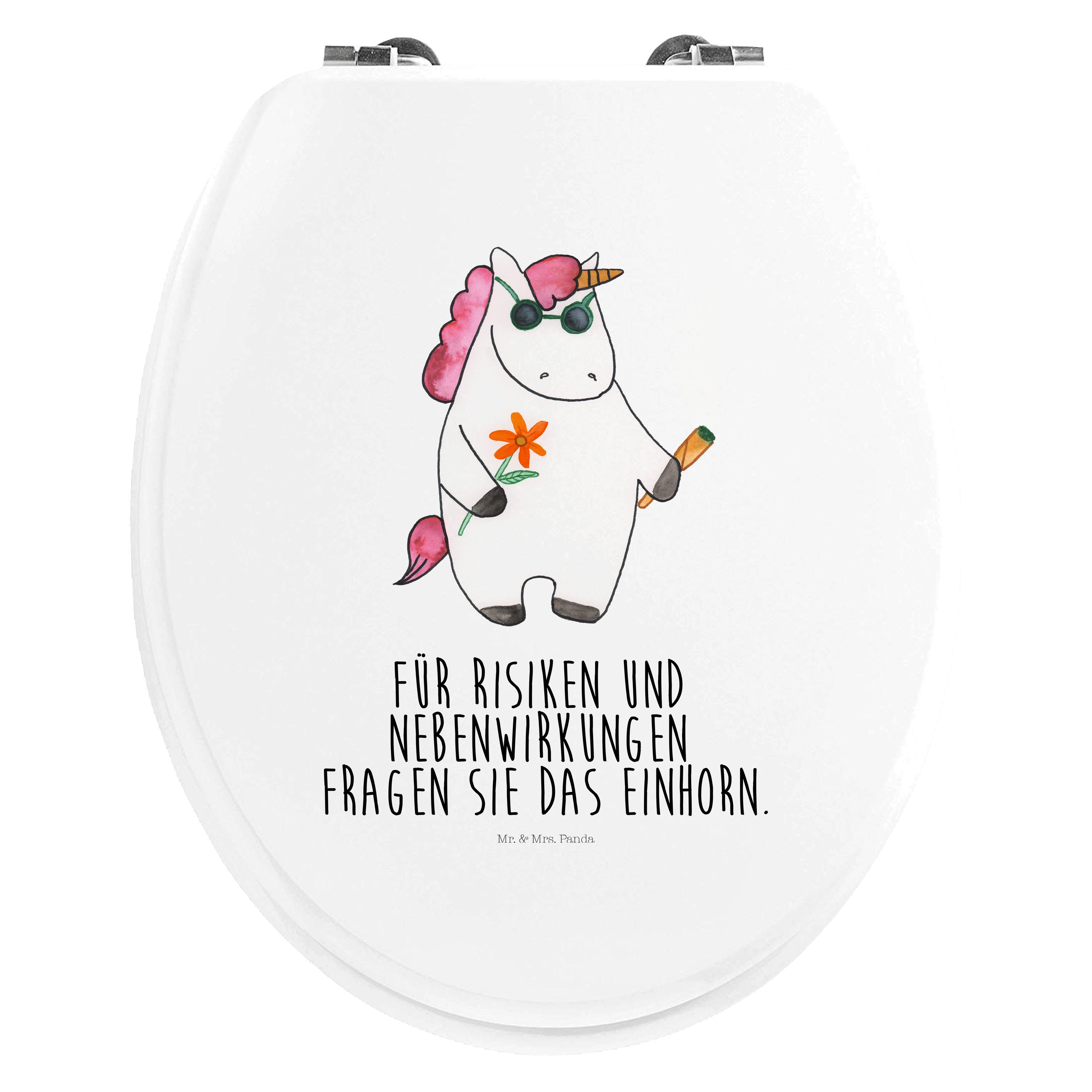 WC-Sitz Einhorn Woodstock - Weiß - Geschenk, Einhorn Deko, Einhörner, Toilett