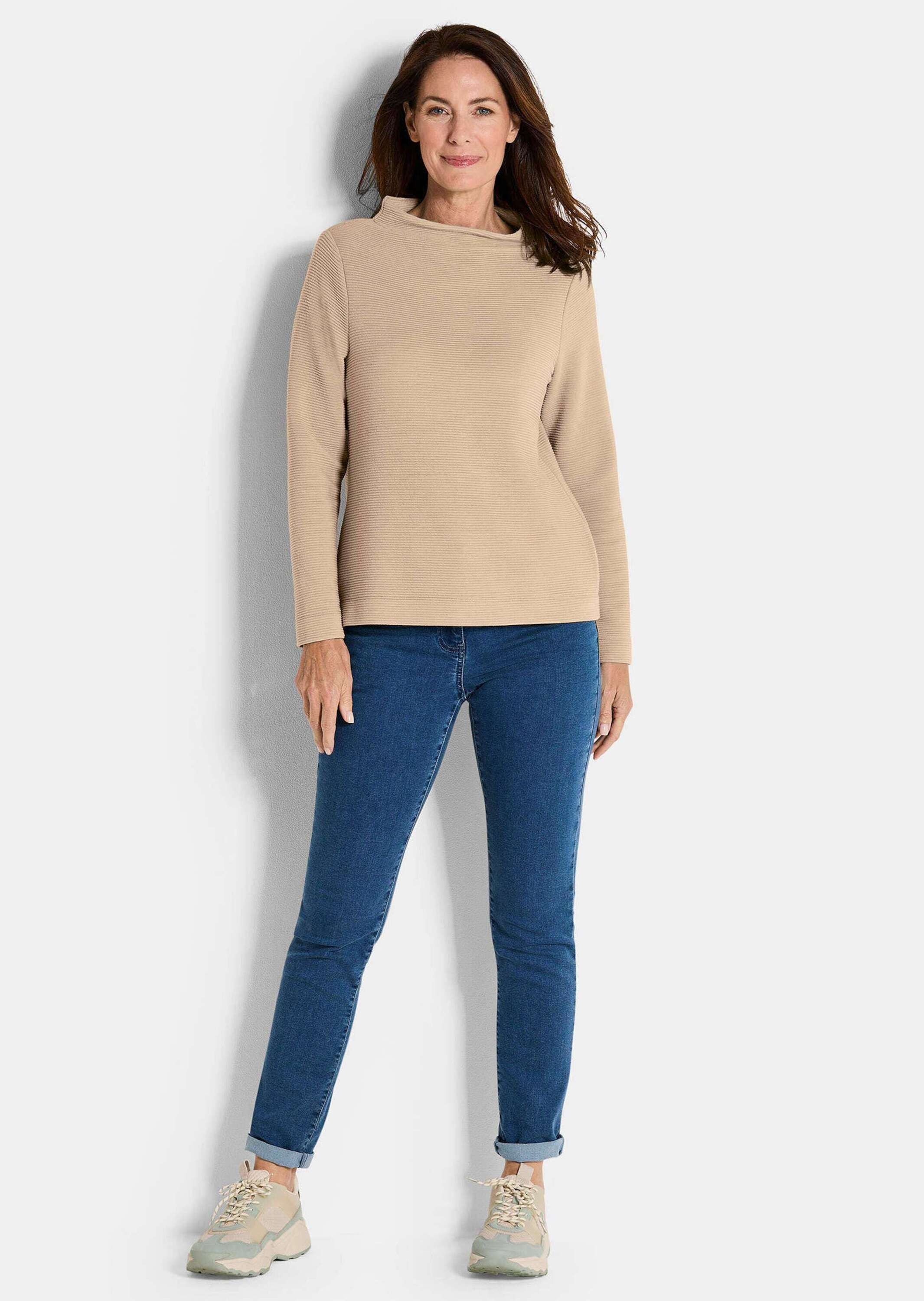 GOLDNER Strickpullover Langarm Ottoman-Design, Turtleneck Sportiver Look mi günstig online kaufen