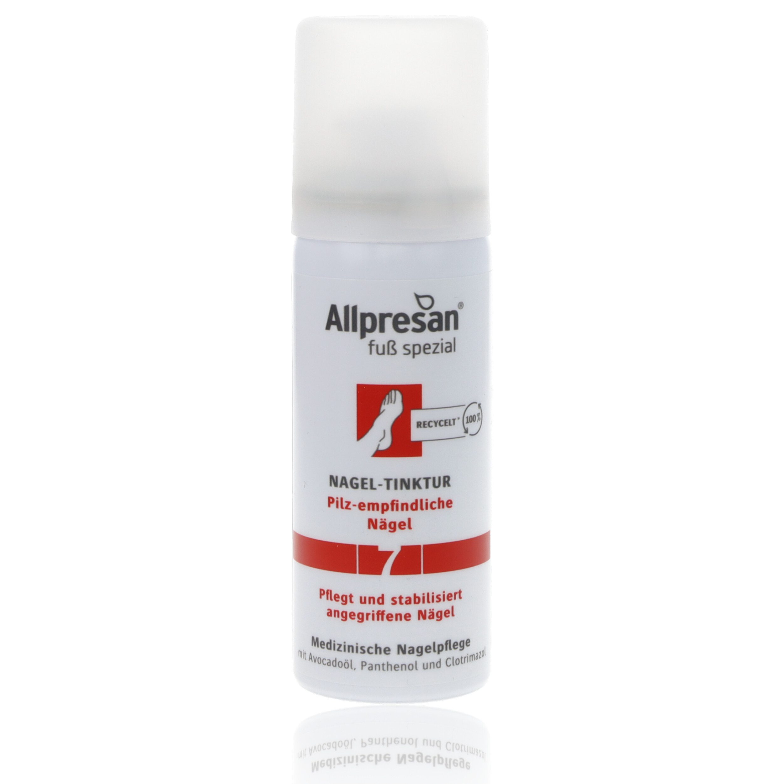 Allpresan Nagel-Intensivkur Allpresan Fuß spezial Nr. 7 Nagel-Tinktur Pilzempfindliche Nägel 50ml, 1-tlg., Zur Regeneration der Hautbarriere, Mit Clotrimazol zur therapiebegleitenden Pflege bei Fußpilz