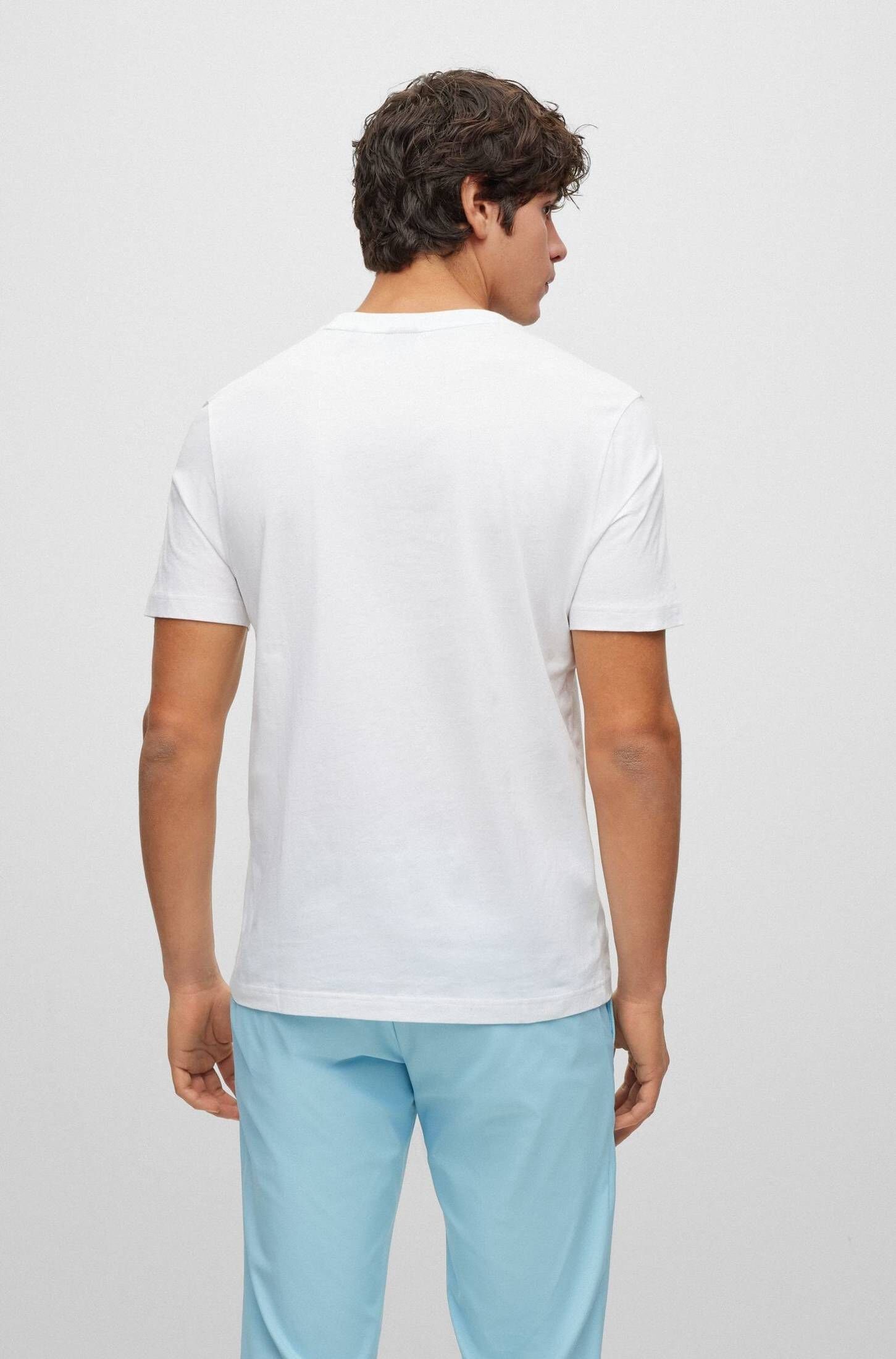 (10) BOSS T-Shirt Herren T-Shirt (1-tlg) weiss