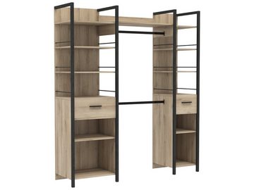 möbelando Kleiderschrank Roseville 180 x 207.5 x 49.5 cm (B/H/T)