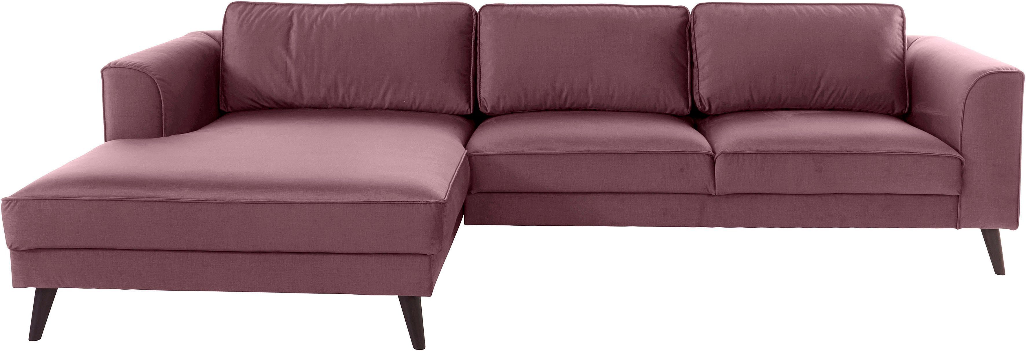 Home affaire Ecksofa Lumber Jack, elegant und bequem, Breite 280, hoher Fuß, L-Form, in moderner Optik