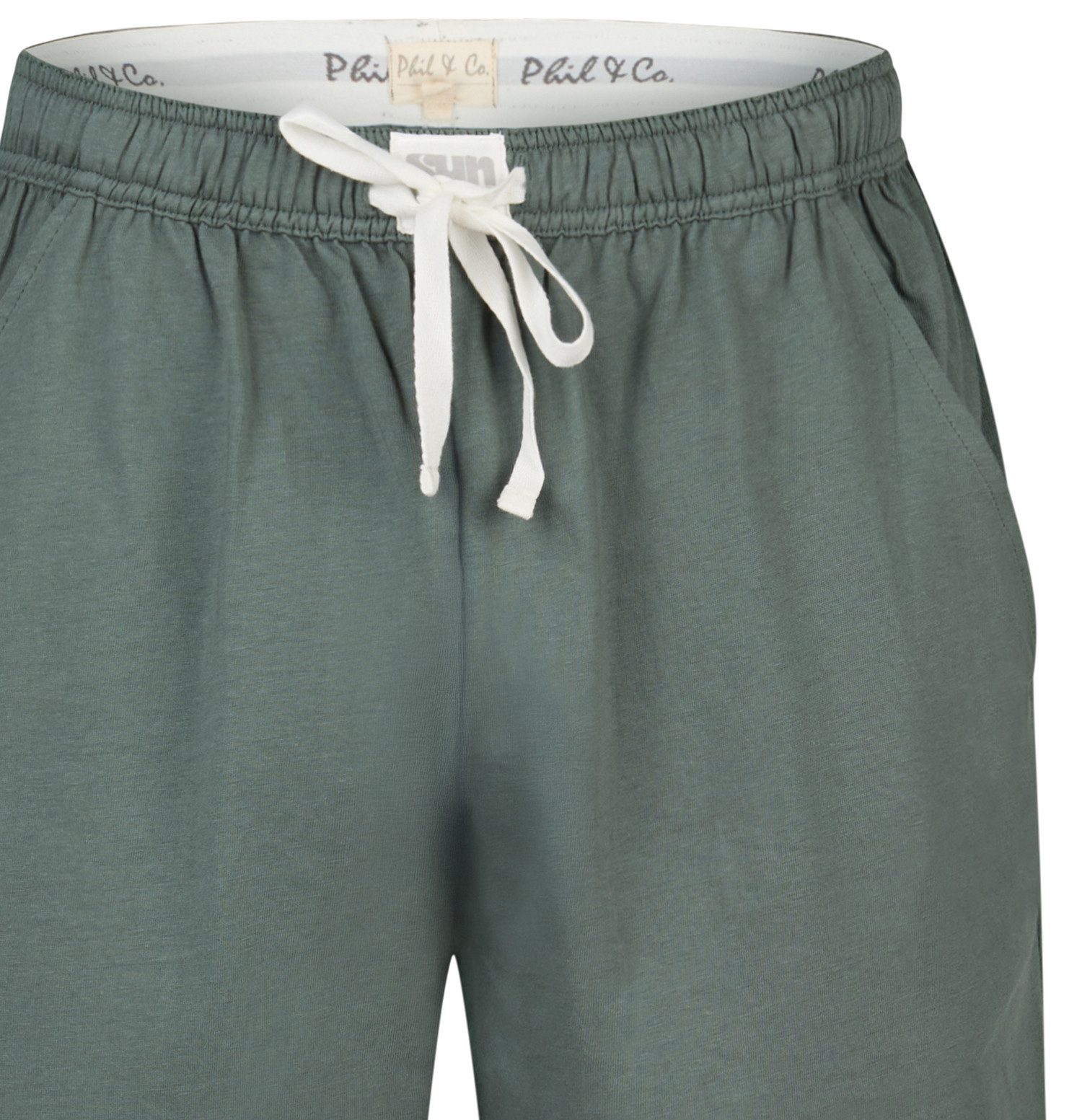 Phil & Co. Pyjamashorts Chill Trek (1-tlg., 1-teilig) Herren Schlafhose Bermuda Jersey Relaxhose Homewearhose Baumwolle