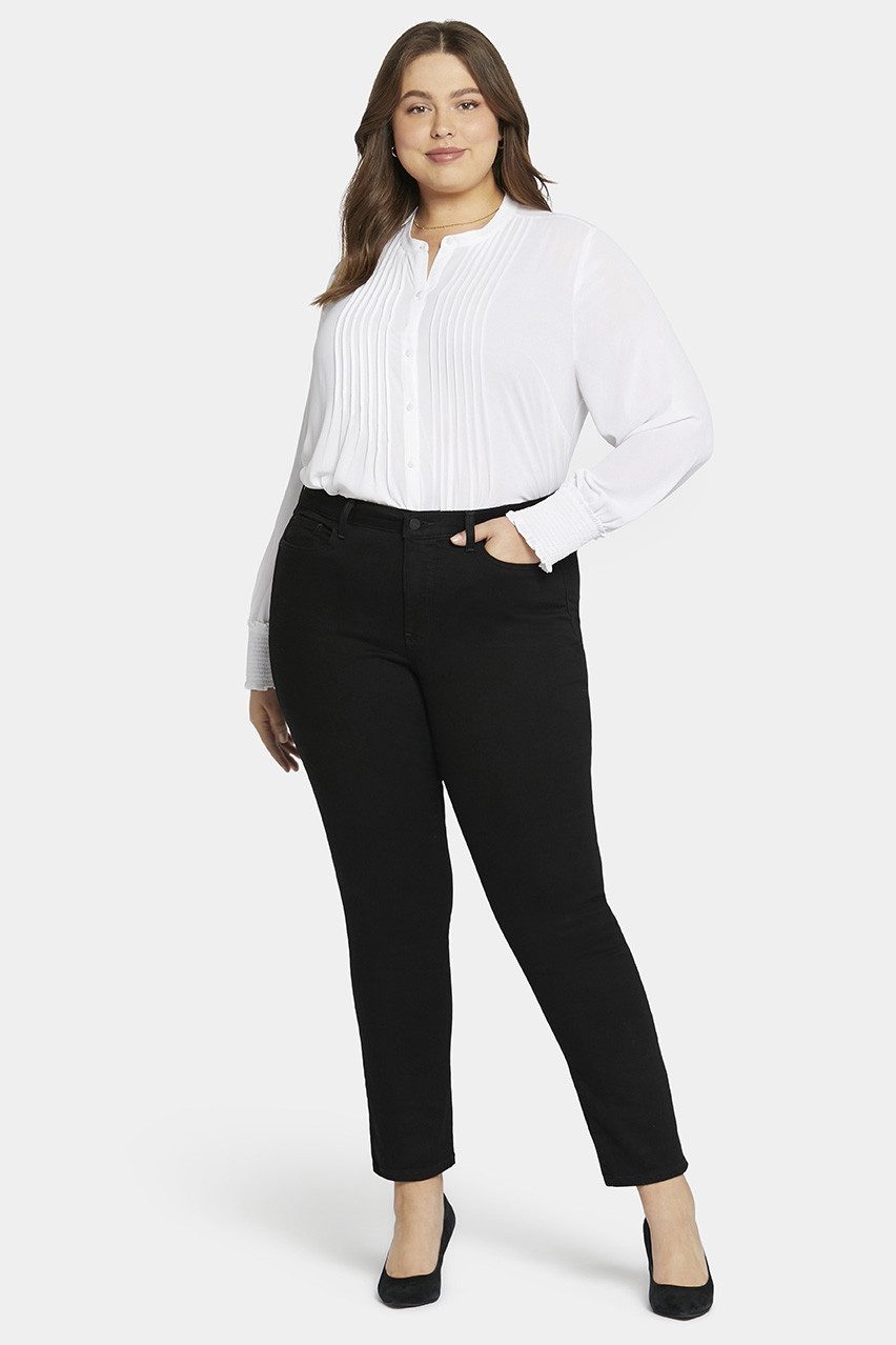 NYDJ Slim-fit-Jeans Sheri Slim Jeans Schwarzem Premium Denim (Plus)
