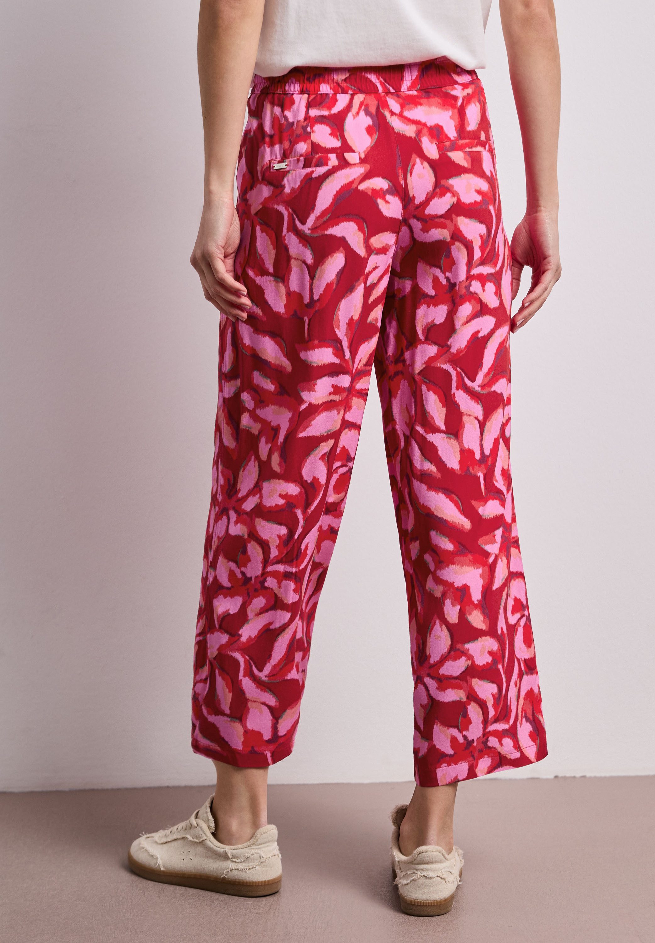 STREET ONE 7/8-Hose Style Emee bedruckt, mit Taschen, weites Bein