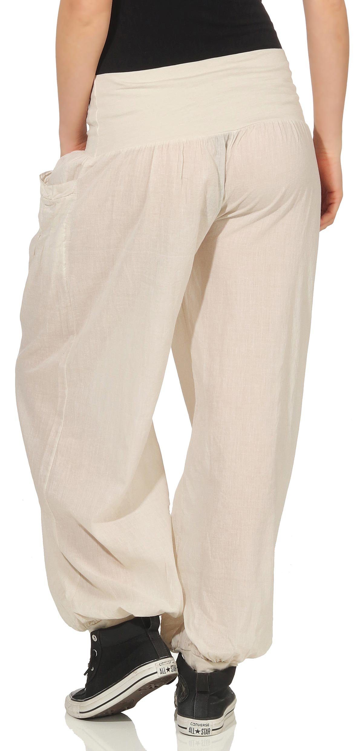 malito more than fashion Haremshose 17633 lockere luftige Hose mit elastischem Bund Einheitsgröße