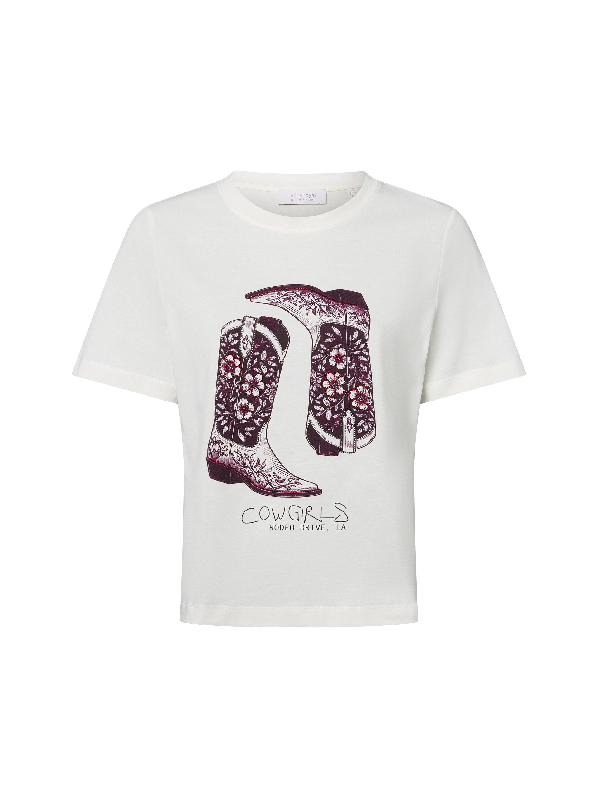 RICHROYAL T-Shirt Cow Girl Boots