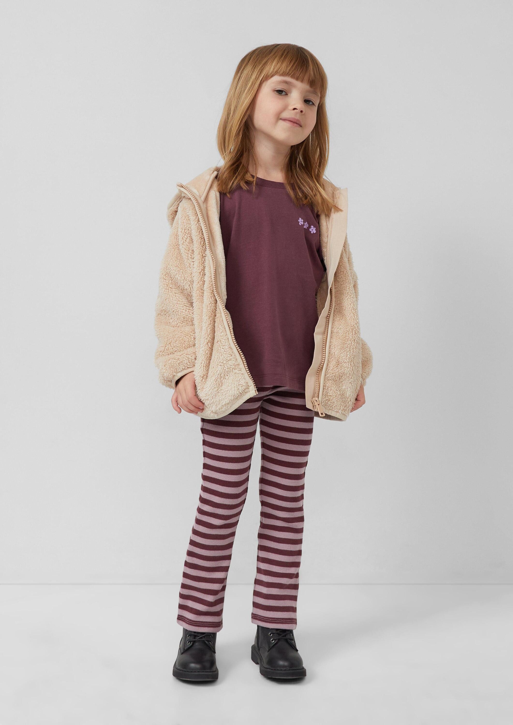 s.Oliver Leggings Leggings Ripphose mit Elastikbund und Flared Leg