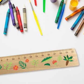 GRAVURZEILE Lineal im Jungle Design - zur Einschulung - für Kinder -, Geschenk für die Schule