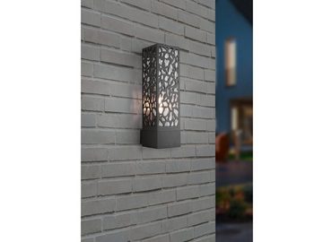 meineWunschleuchte LED Außen-Wandleuchte, LED wechselbar, Warmweiß, schmale Fassadenbeleuchtung für Hauswand, Terrassenleuchten Anthrazit