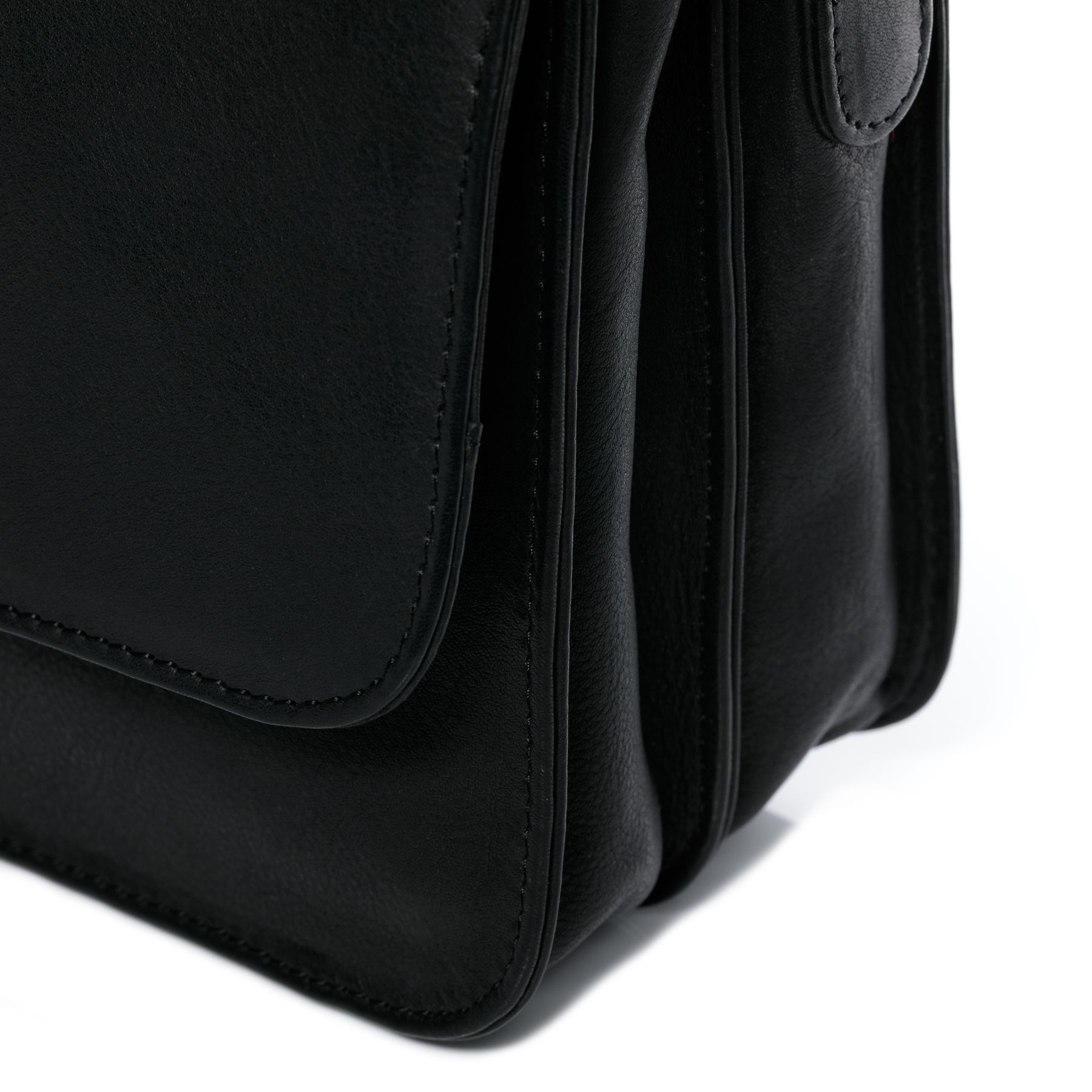 BACCINI Umhängetasche echt Leder Umhängetasche groß Ledertasche schwarz ELA, Crossbody Bag Echtleder für Damen, Handtasche mit Schultergurt schwarz – Bild 4 von 5