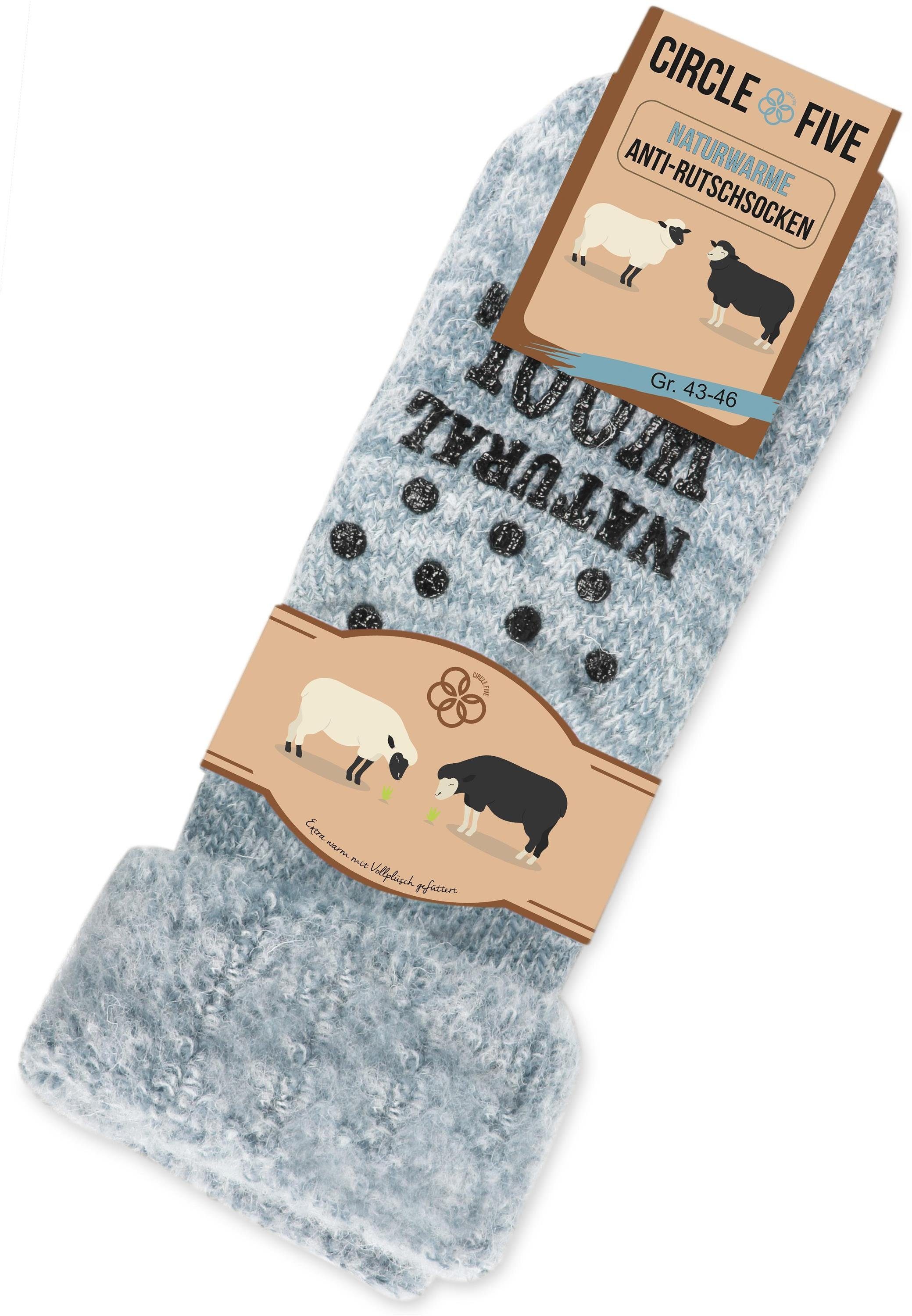 Circle Five ABS-Socken Winterhausschuhe mit ABS-Druck - Wollsocken (1 Paar) günstig online kaufen