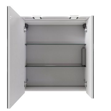 PELIPAL Badmöbel-Set Badmöbel Set Serie 6025 - Waschtisch, Unterschrank, Spiegelschrank