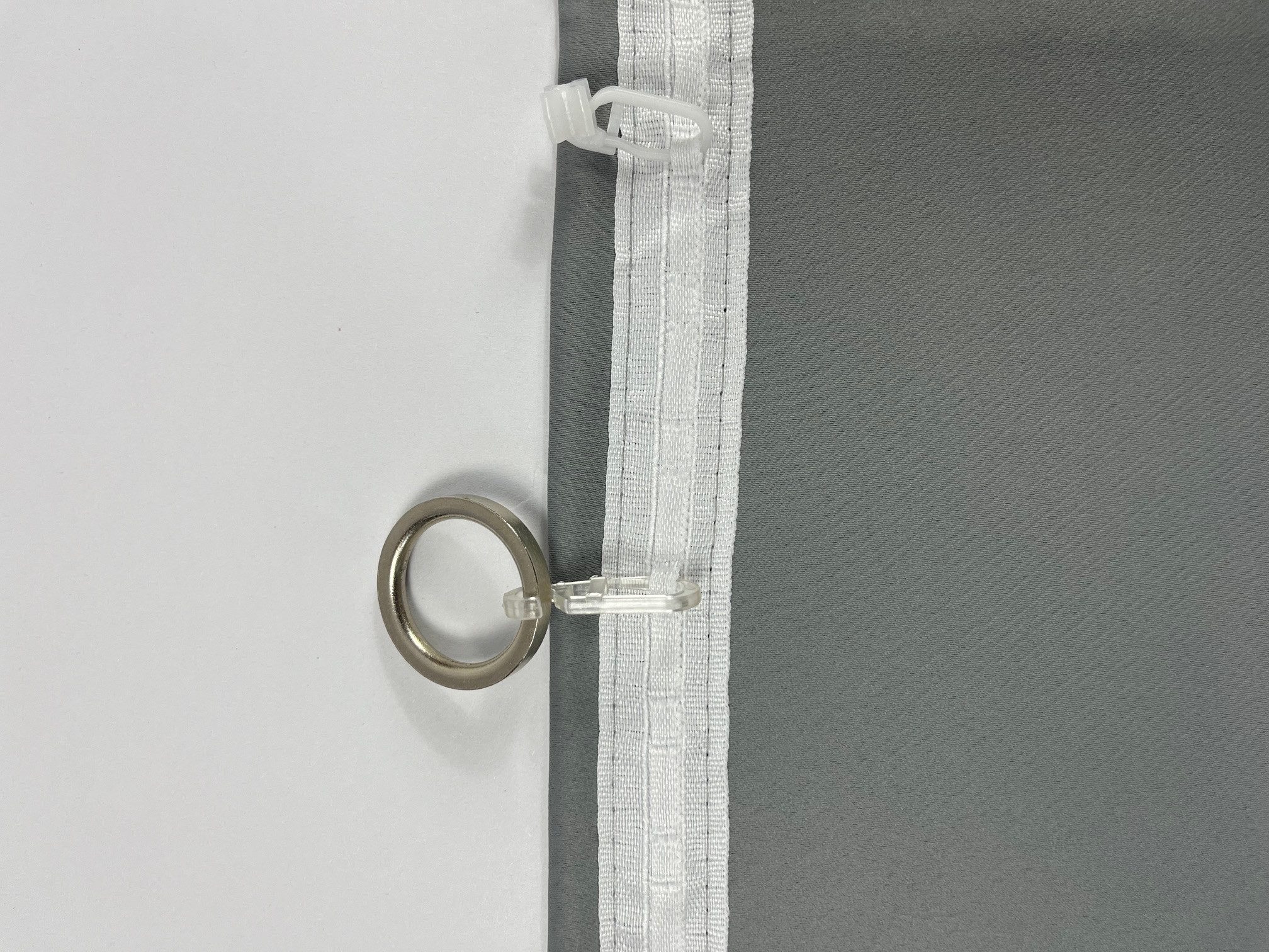 novumfix Verdunkelungsvorhang Caravangardine grau Kräuselband 145x80cm, verdunkelnd