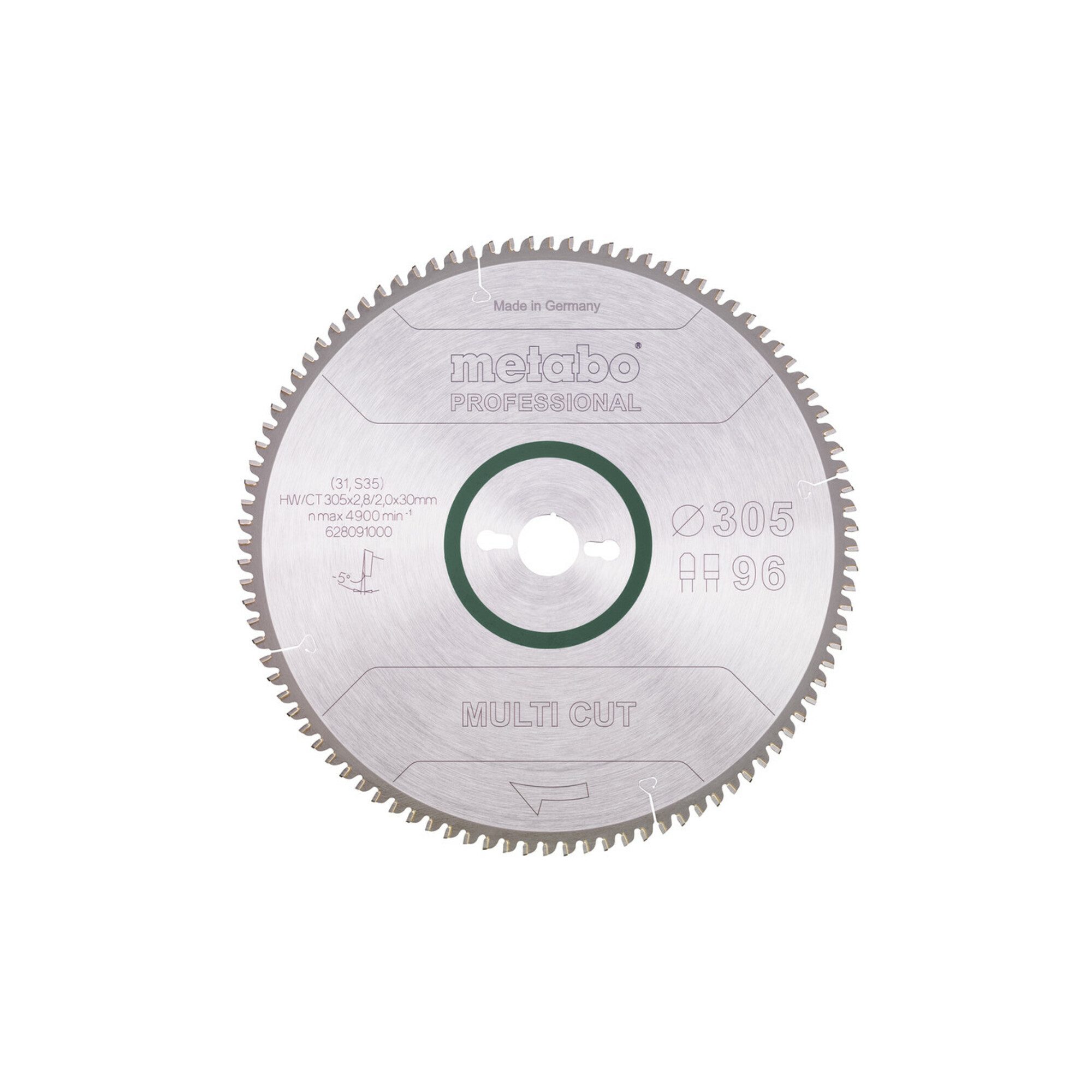 metabo Kreissägeblatt Metabo Sägeblatt "multi cut - professional", 305x2,8/2,0x30, Z96 FZ/TZ