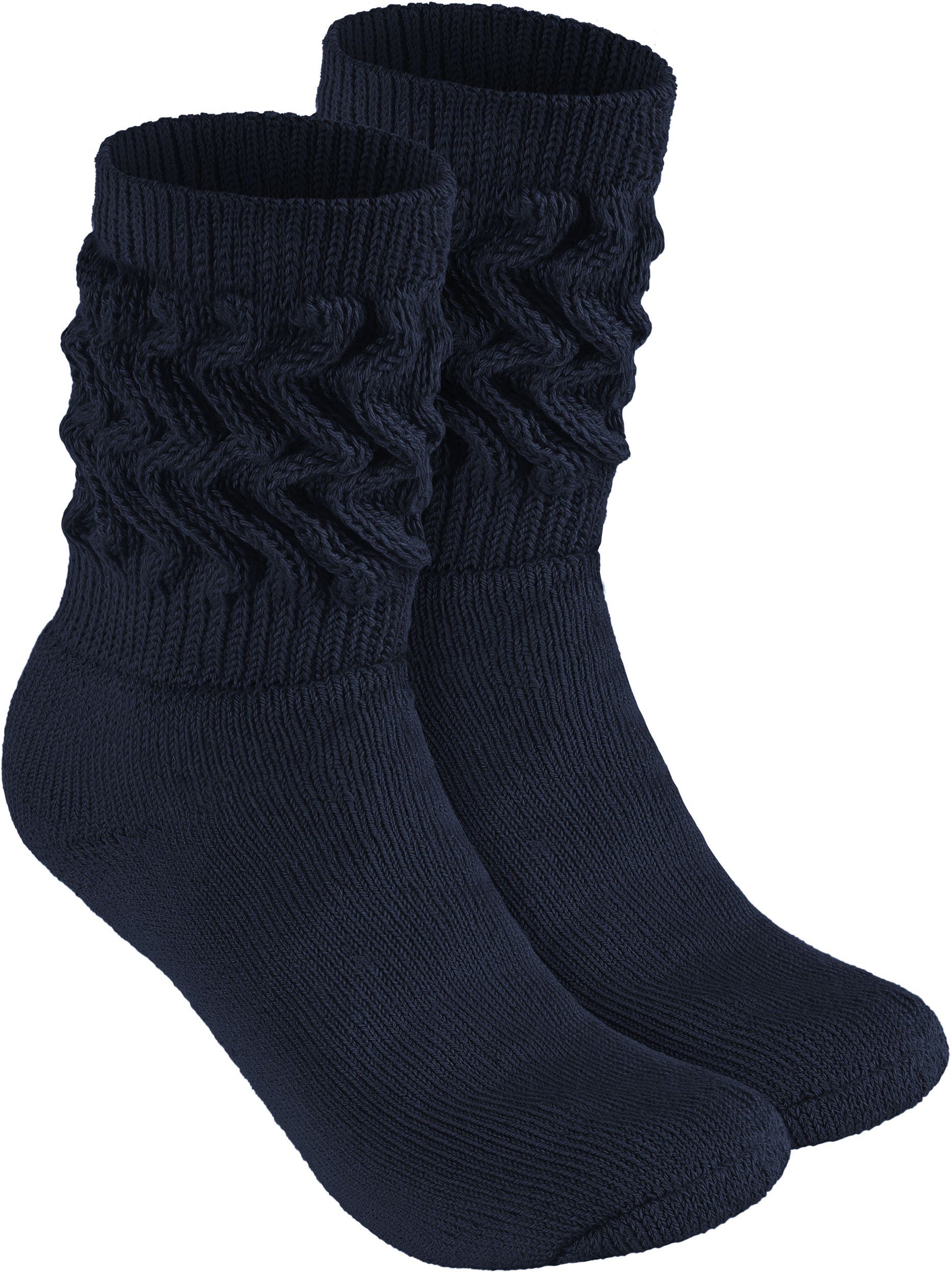 BRUBAKER Schoppersocken Slouch Socken - Damen Fitnesssocken (80s Style, 1-Paar, Baumwolle) Knit Sportsocken für Fitness, Yoga, Workout, Gymnastik und Wellness