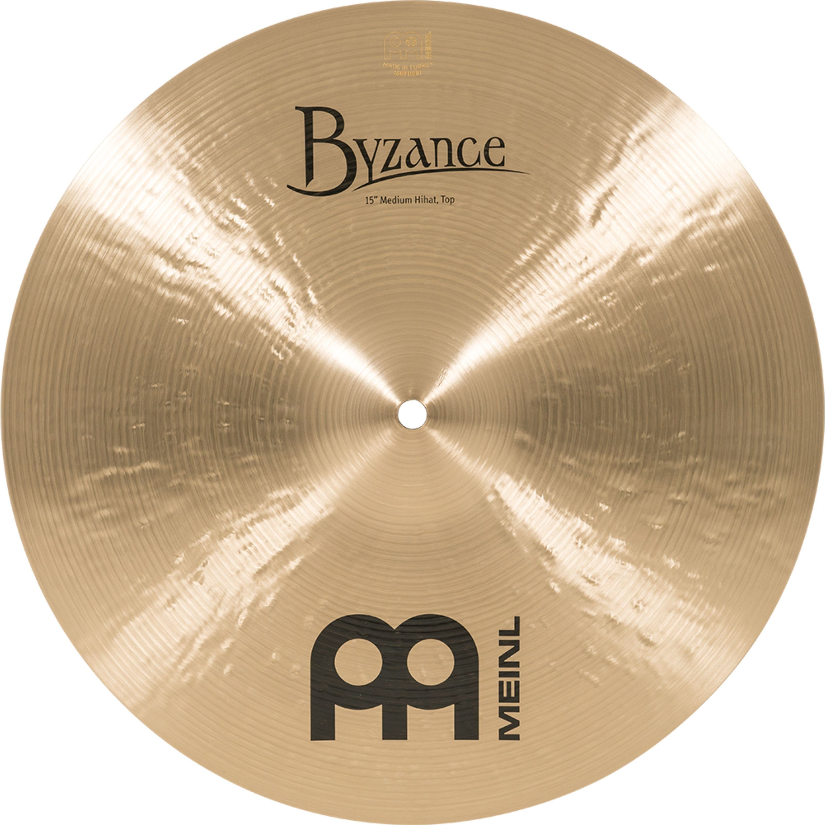 Meinl Percussion Becken, Cymbals, Hi Hats, B15MH Byzance Medium HiHat 15" Traditional Finish - HiHat