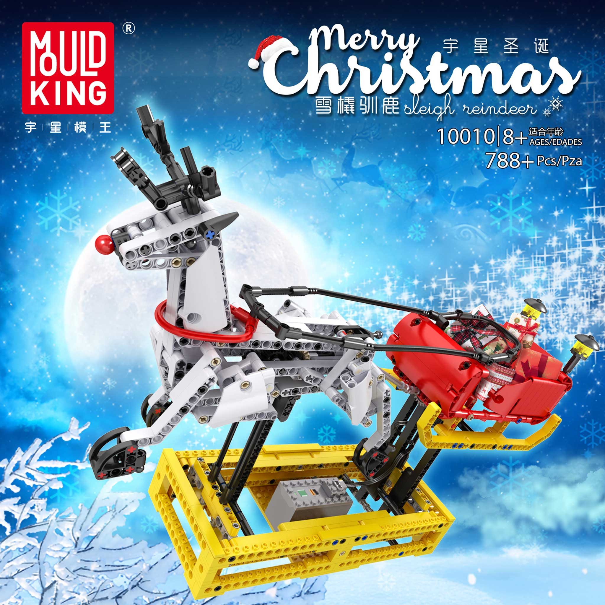 Mould King 10010 - Rentierschlitten (Weihnachtsset) (Mould King) Klemmbausteine Spielbausteine, (788 St)
