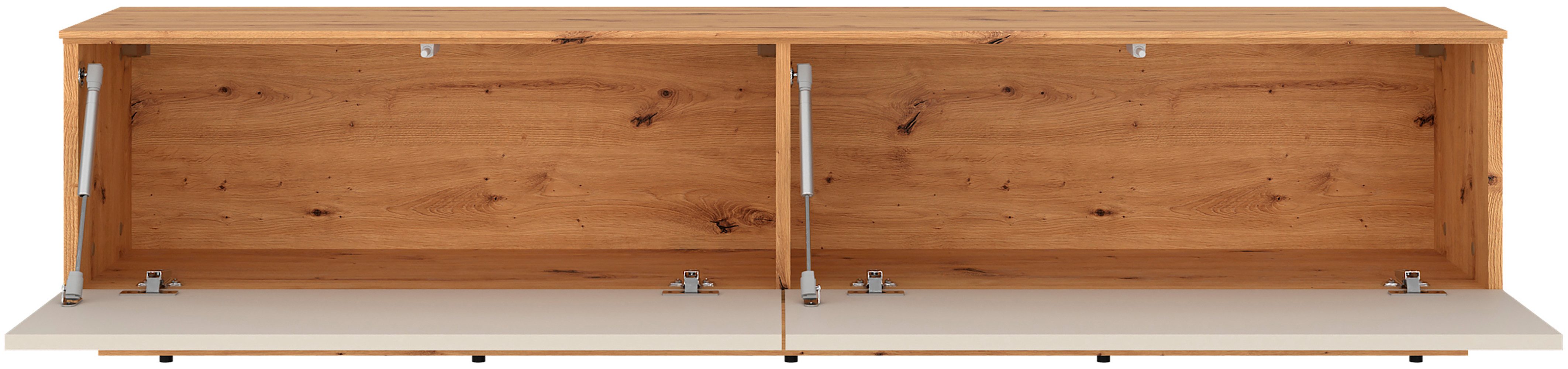 OTTO home Lowboard 2 Klappen und viel Stauraum, hängend oder stehend, grifflos, modern, Breite 160cm – Bild 5 von 5