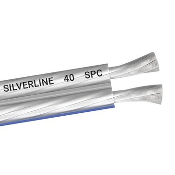Oehlbach Silverline SP-40 Versilbertes Lautsprecherkabel 2x4 mm² Audio-Kabel, Terminal, Terminal (400 cm)