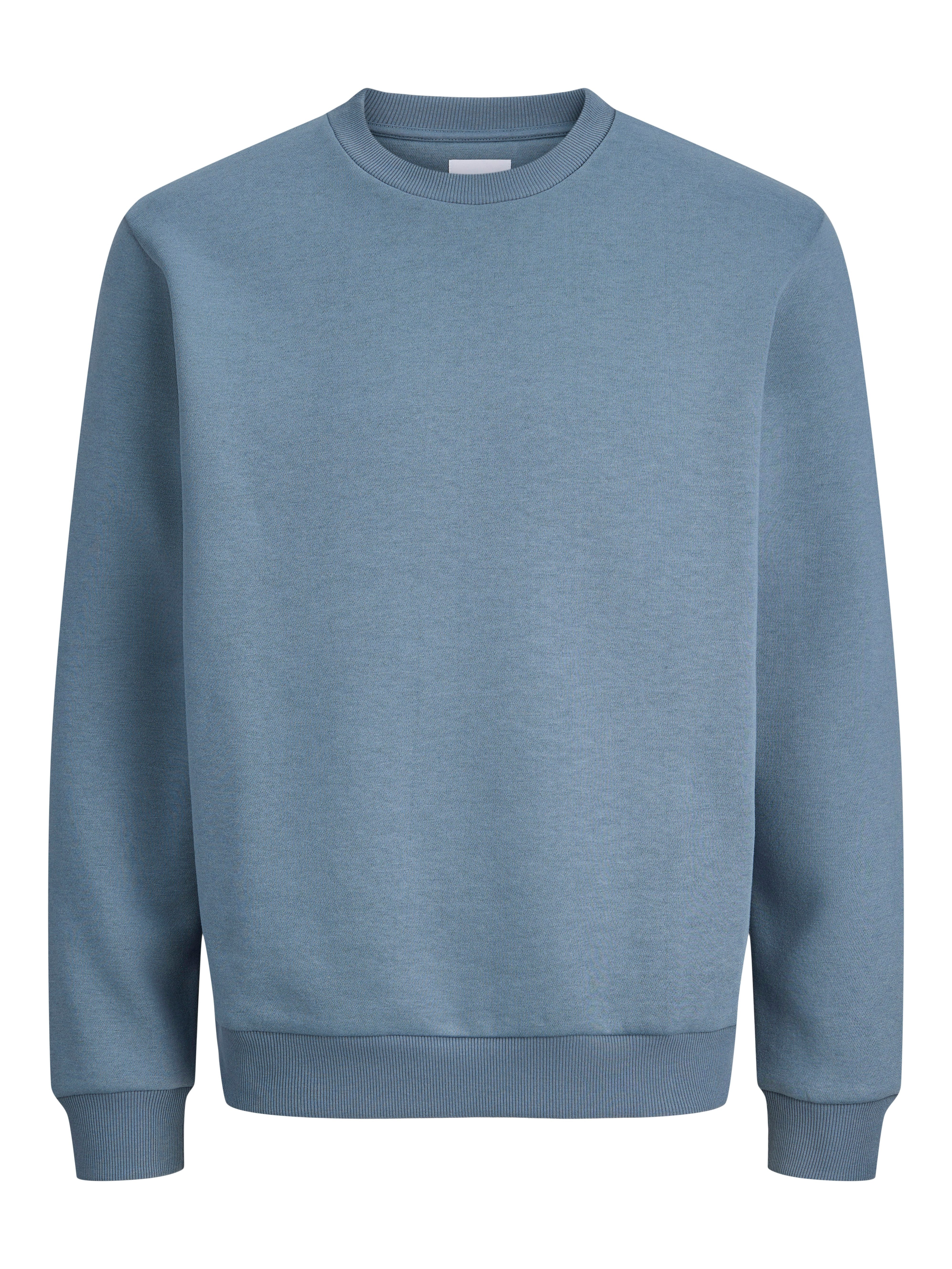 Jack & Jones PlusSize Sweatshirt JJEBRADLEY SWEAT CREW NOOS PLS mit Rippbündchen