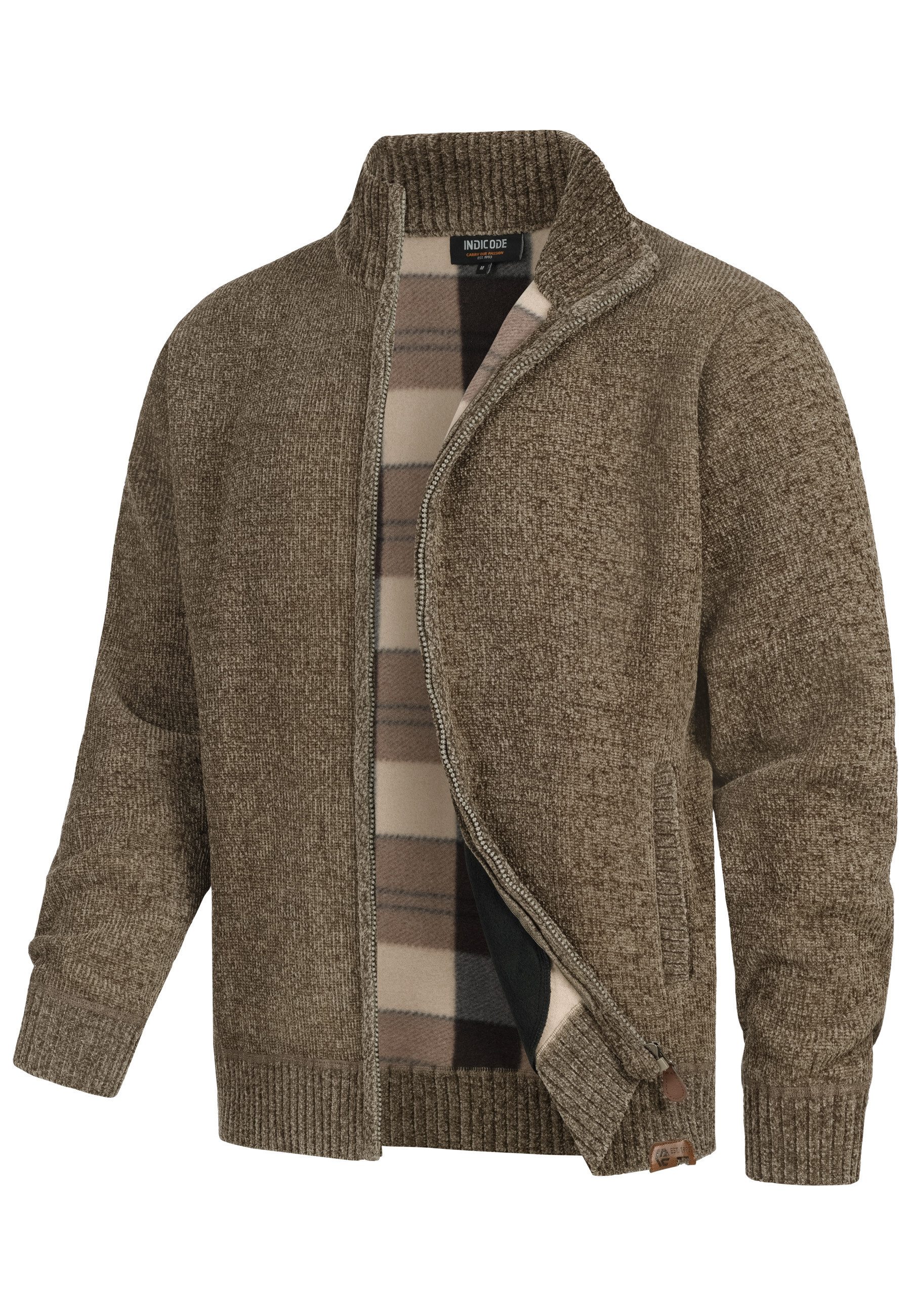 Indicode Strickjacke Herren INFilion Herrenstrickjacke Strickjacke mit hohe günstig online kaufen