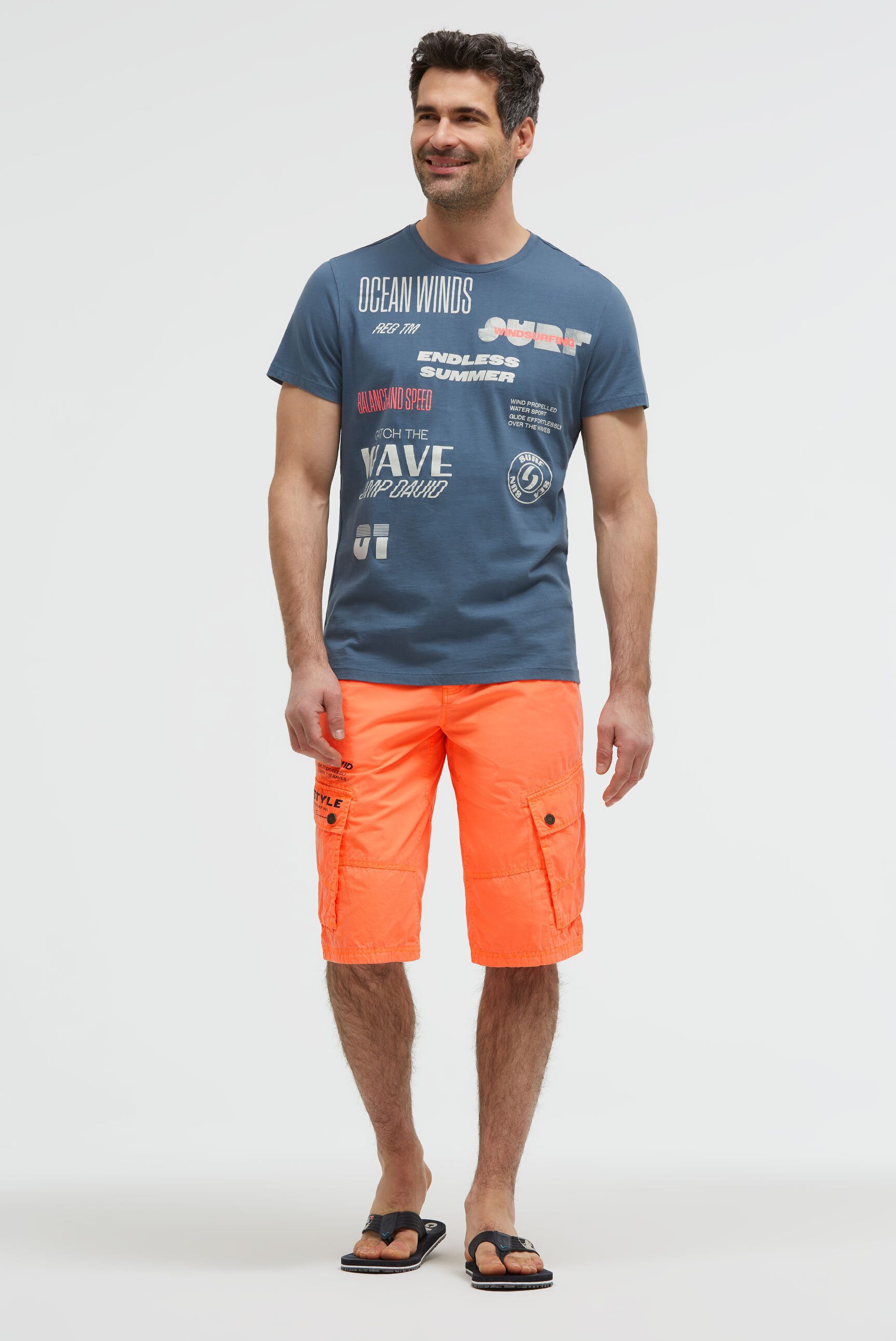 CAMP DAVID Rundhalsshirt aus Baumwolle