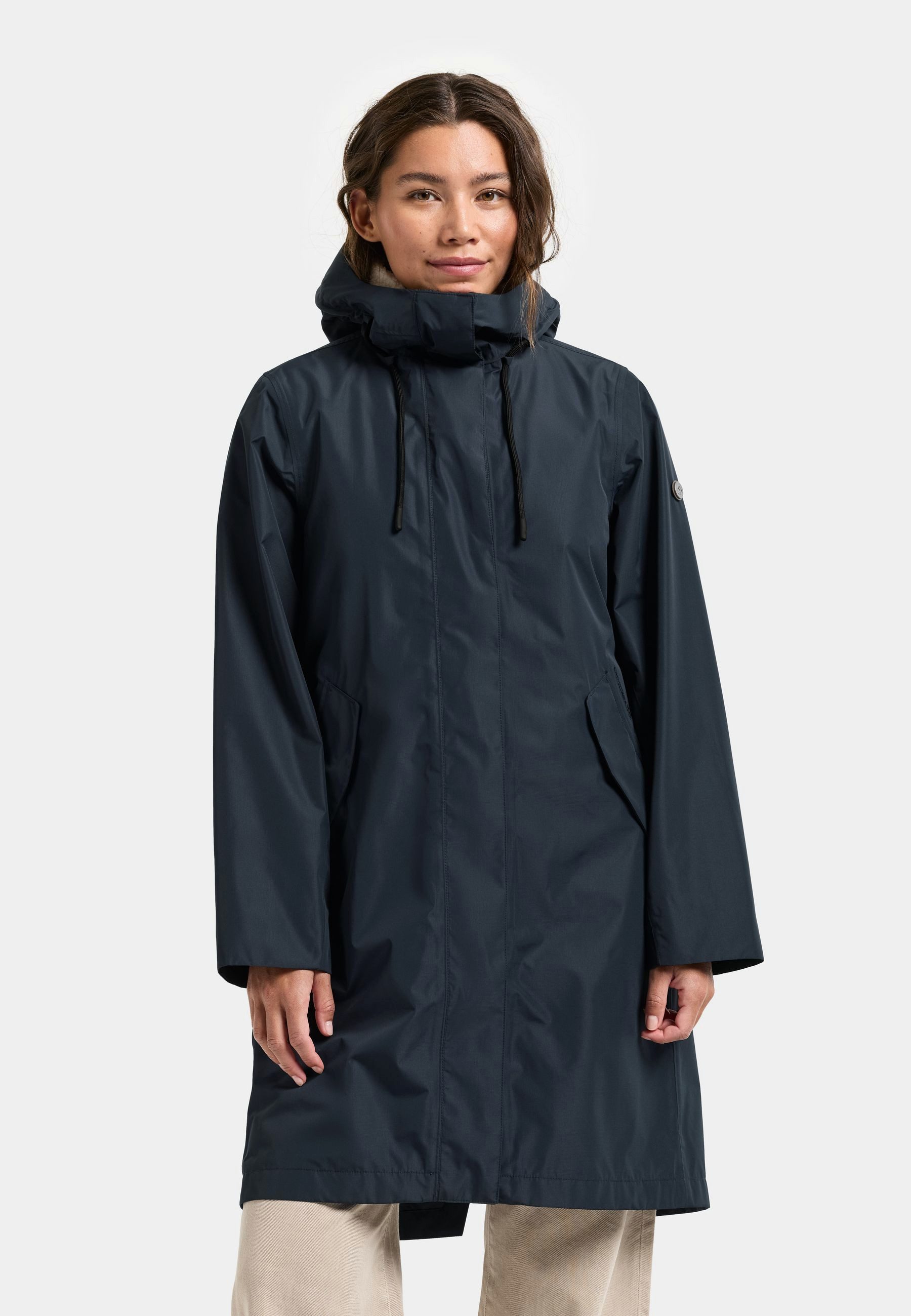 Didriksons Parka Damen Übergangsjacke Mantel Wasserdicht ELINA mit Kapuze mit Taschen