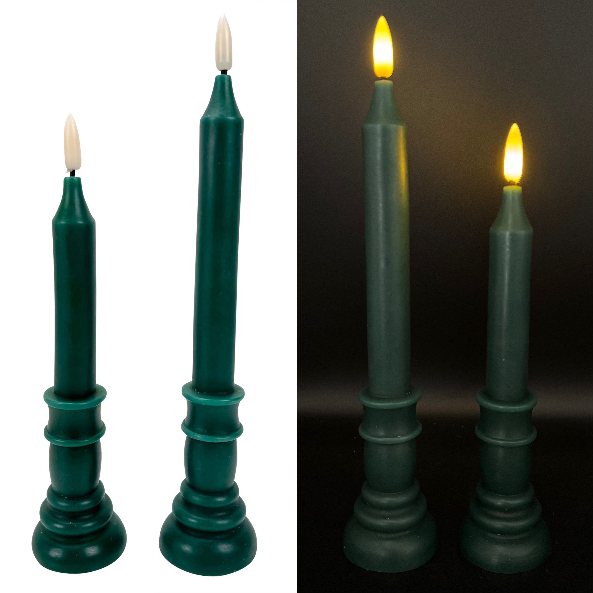 Online-Fuchs LED-Kerze - 2 LED-Stabkerzen aus Echtwachs inklusive Kerzenstä günstig online kaufen