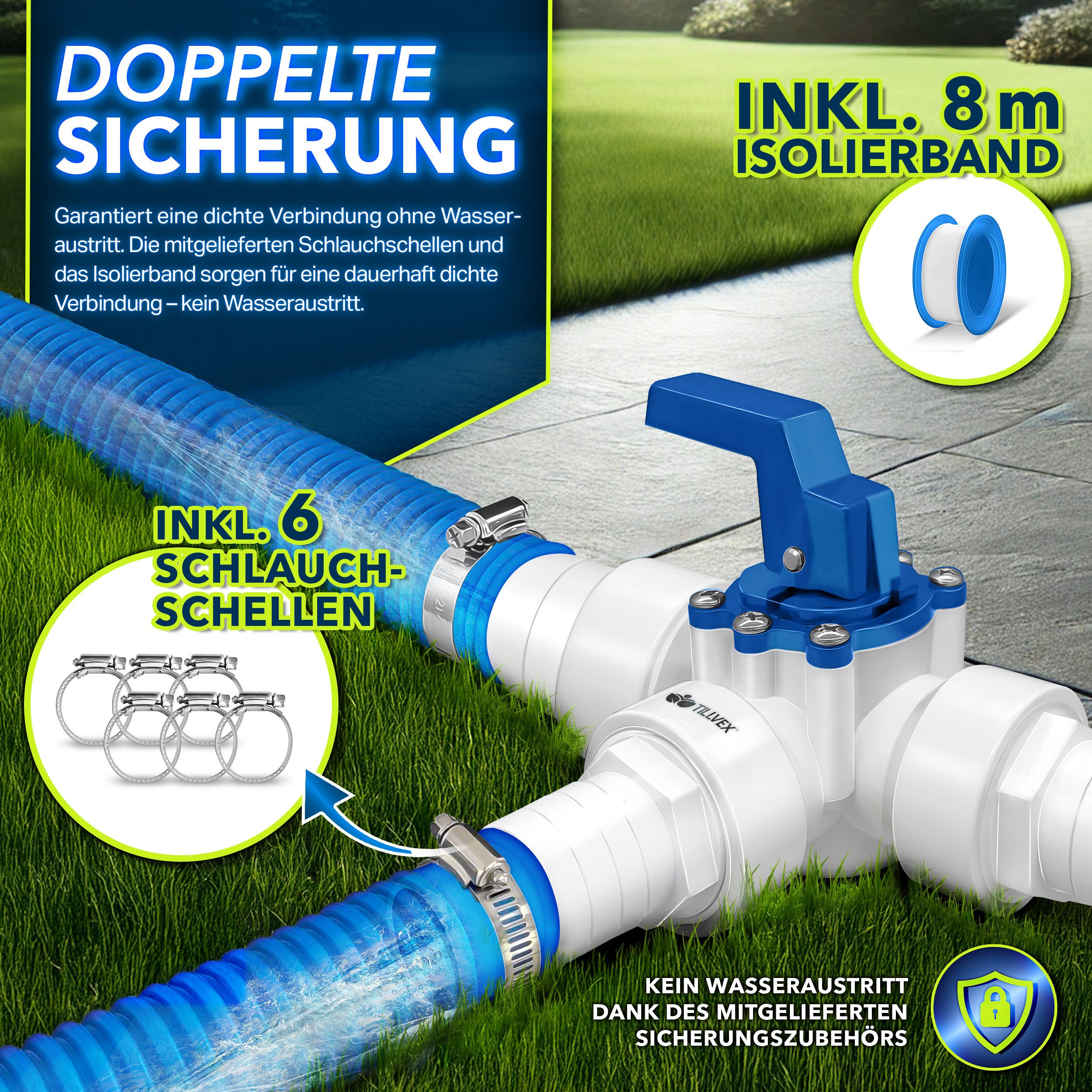 tillvex Sandfilteranlage tillvex® Bypass Set Pool günstig online kaufen