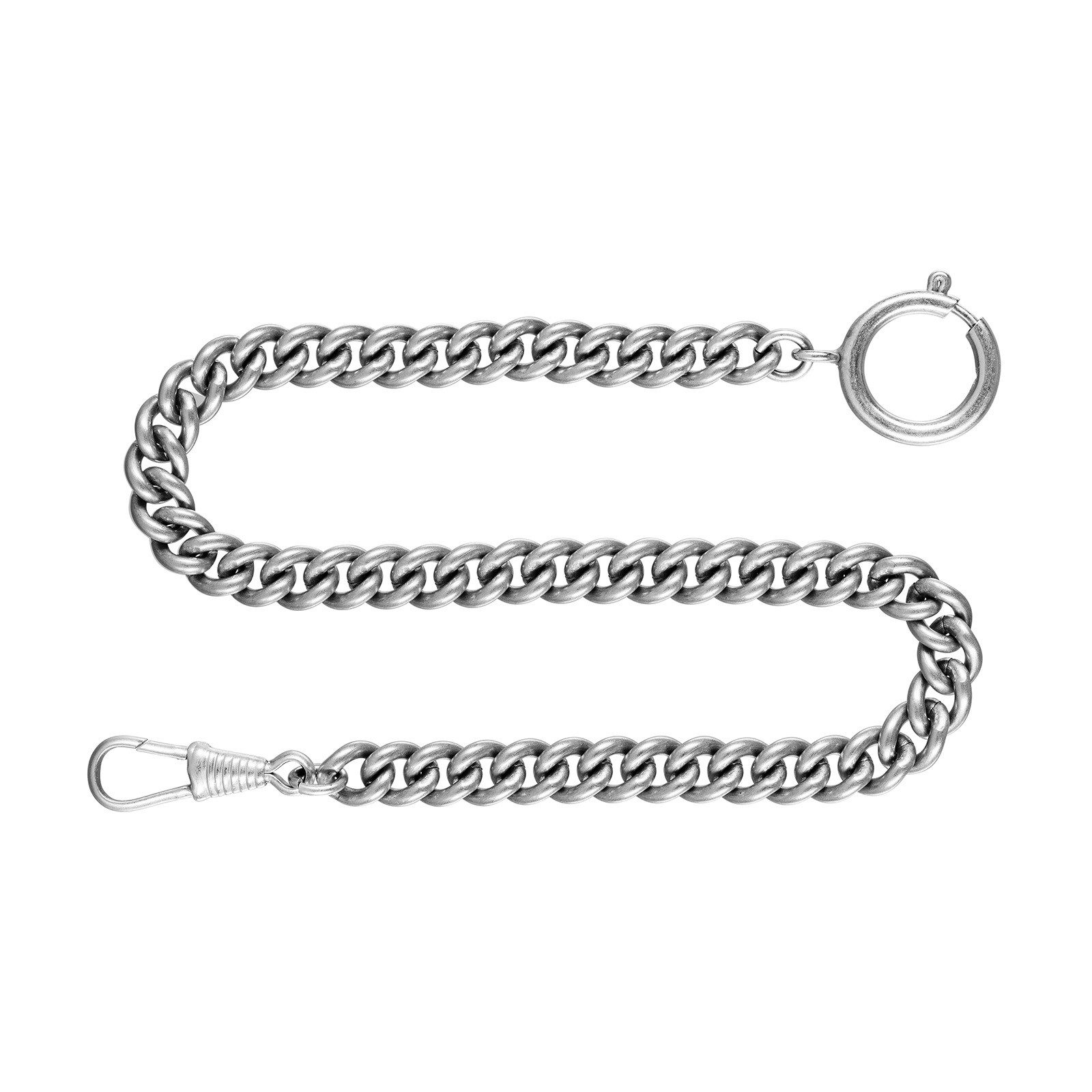 Hermann Jäckle Taschenuhrenkette 3011EM – extra stark, Edelstahl matt, Made in Germany