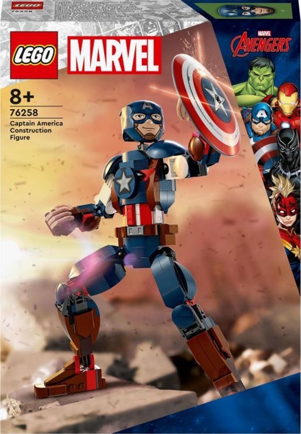 LEGO® Super Heroes Captain America Baufigur Konstruktionsspielsteine, (Captain America Baufigur, Klemmbausteine), Made in Europe