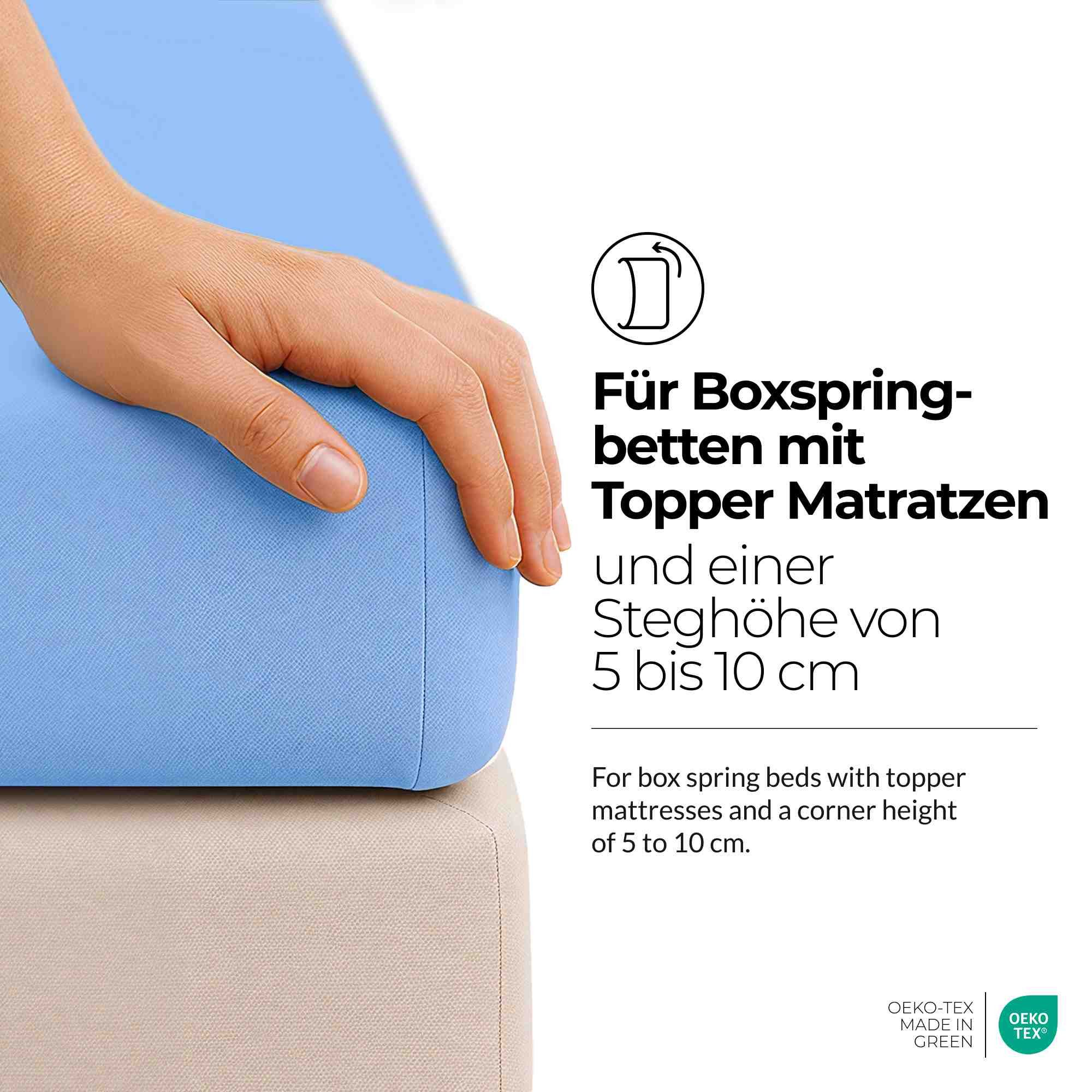 etérea Himmlische Qualität Spannbettlaken etérea Microfaser Topper Spannbettlaken, Microfaser, Gummizug: rundum, (1 Stück)