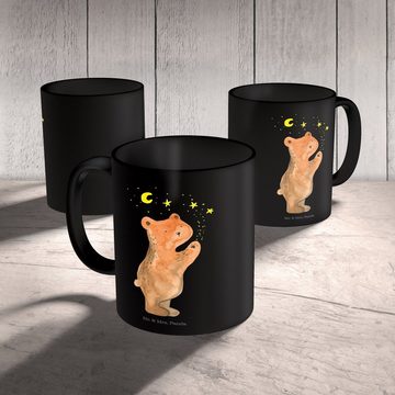 Mr. & Mrs. Panda Tasse Verliebter Bär - Schwarz - Geschenk, Spruch, Tasse Sprüche, Büro Tass, Keramik Schwarz, Herzberührende Designs