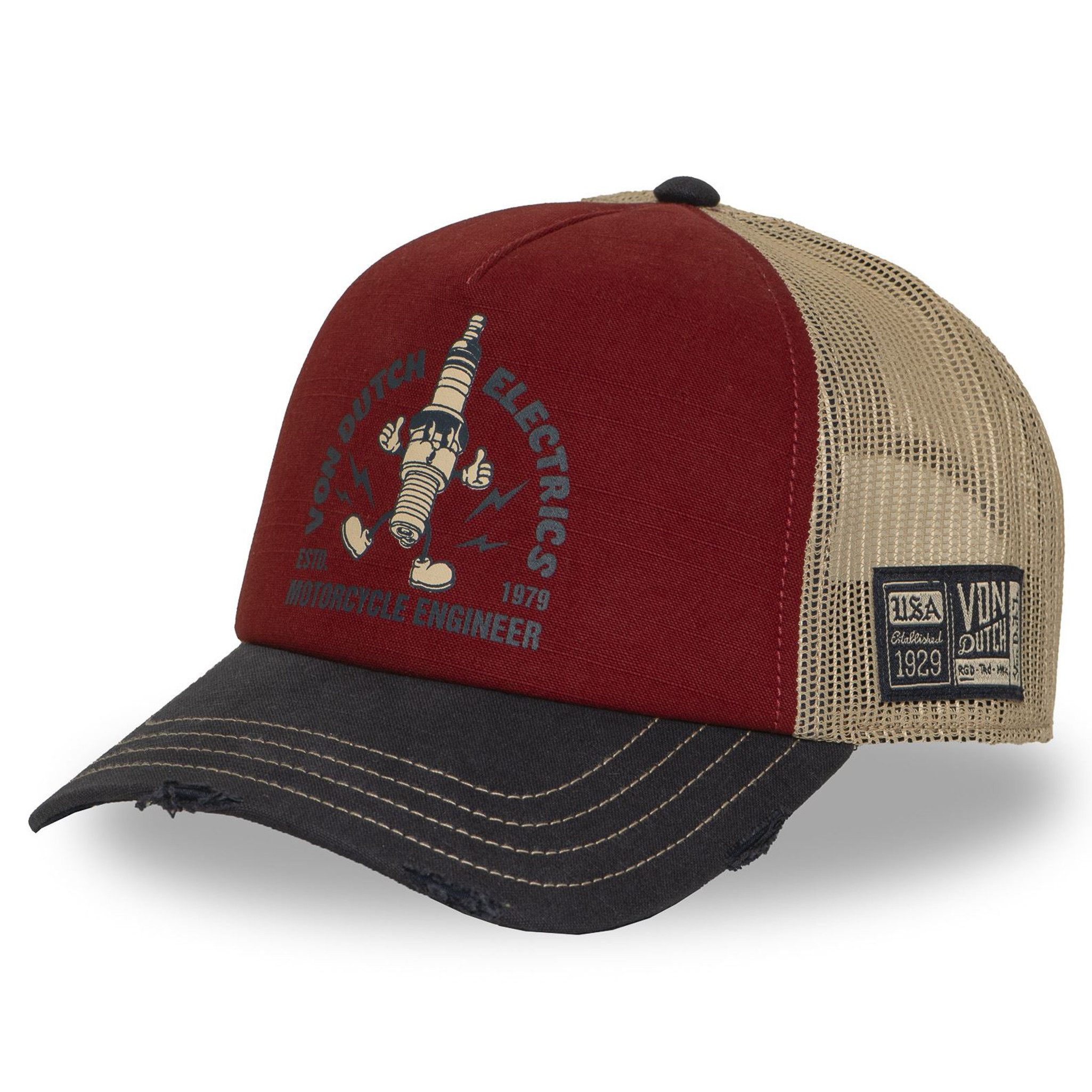 Von Dutch Trucker Cap Von Dutch Originals Trucker Cap - CREW DEVIL HARD BEAST RACING (Basecap, Basecap, Meshcap, Trucker Kappe) Used-Look