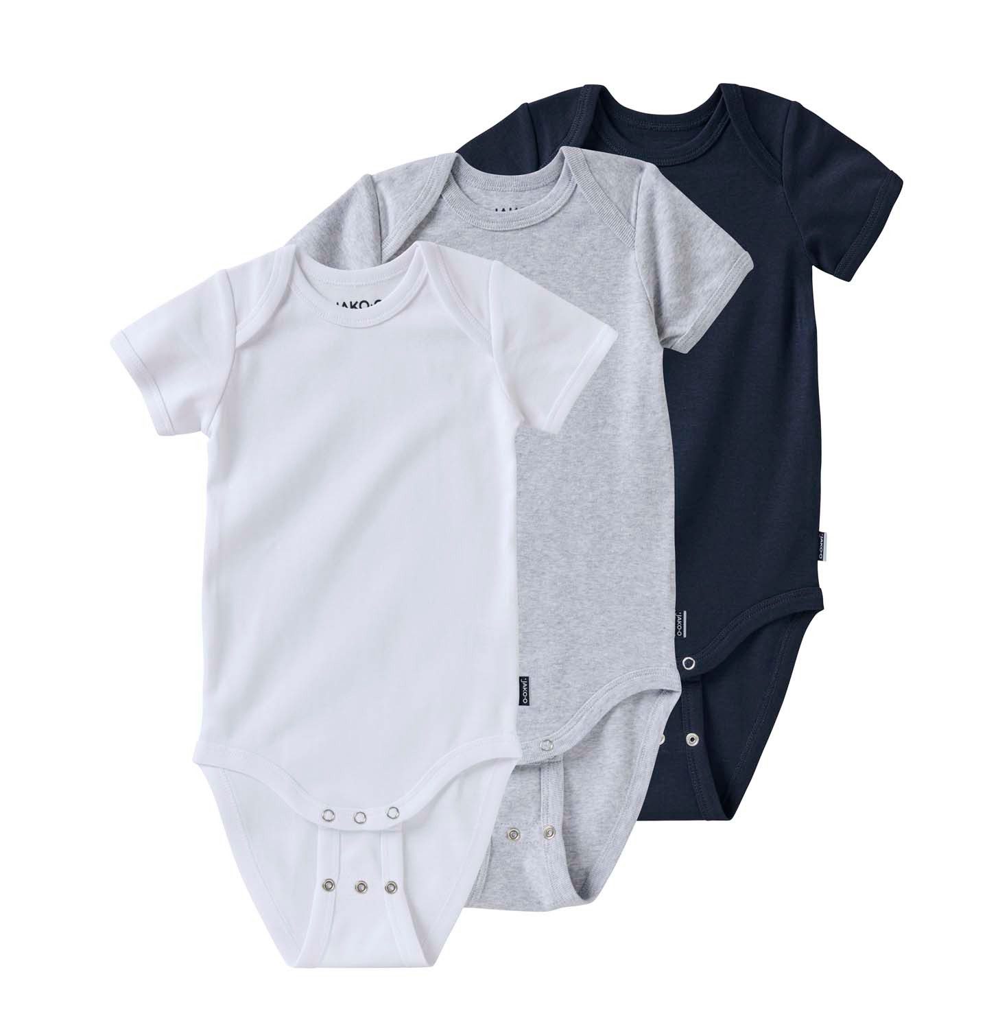 JAKO-O Kurzarmbody JAKO-O Halbarm -Body 3er Pack, farbmix