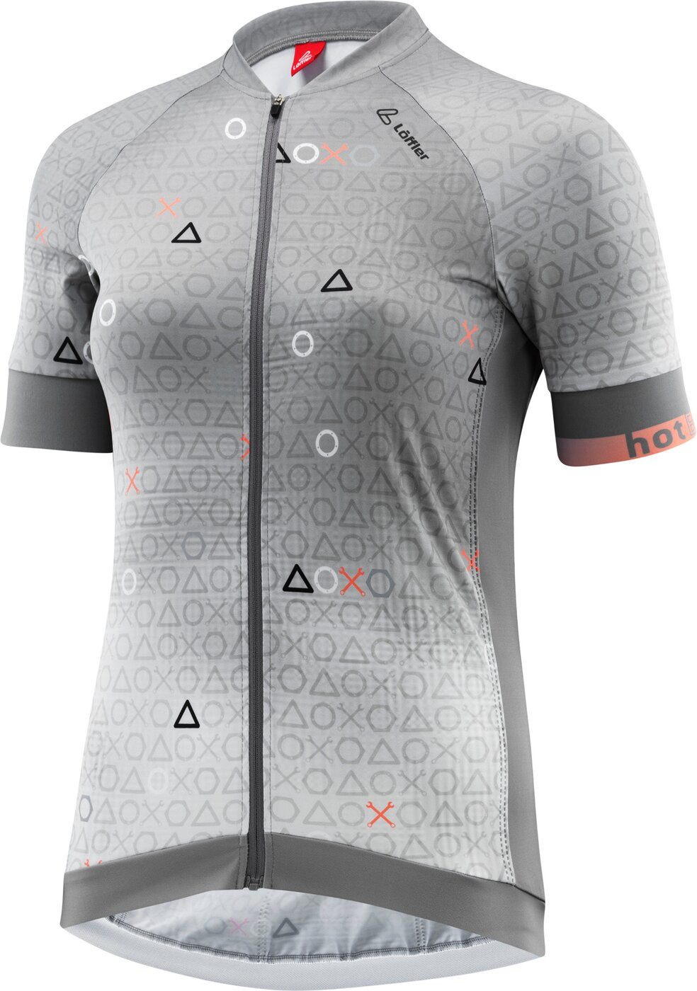Löffler Radtrikot W BIKE JERSEY FZ AXO HOTBOND STEEL GREY