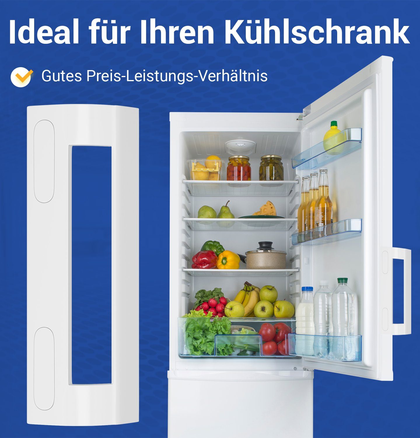 x 1 Türgriff 2 Set, 1-tlg., 200x60x45 x für 82-163 mm, x 2 Schraubenabstand Schrauben, Kühlschrank mm Universal Abdeckungen, VIOKS Türgriff,