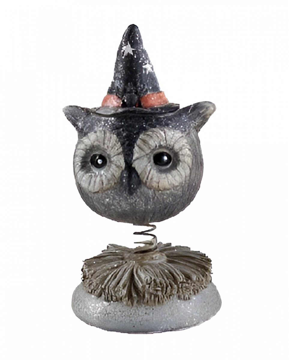 majestätisch Horror-Shop Dekofigur Halloween Bobble Head Hexenhu Eule mit Dekofigur 