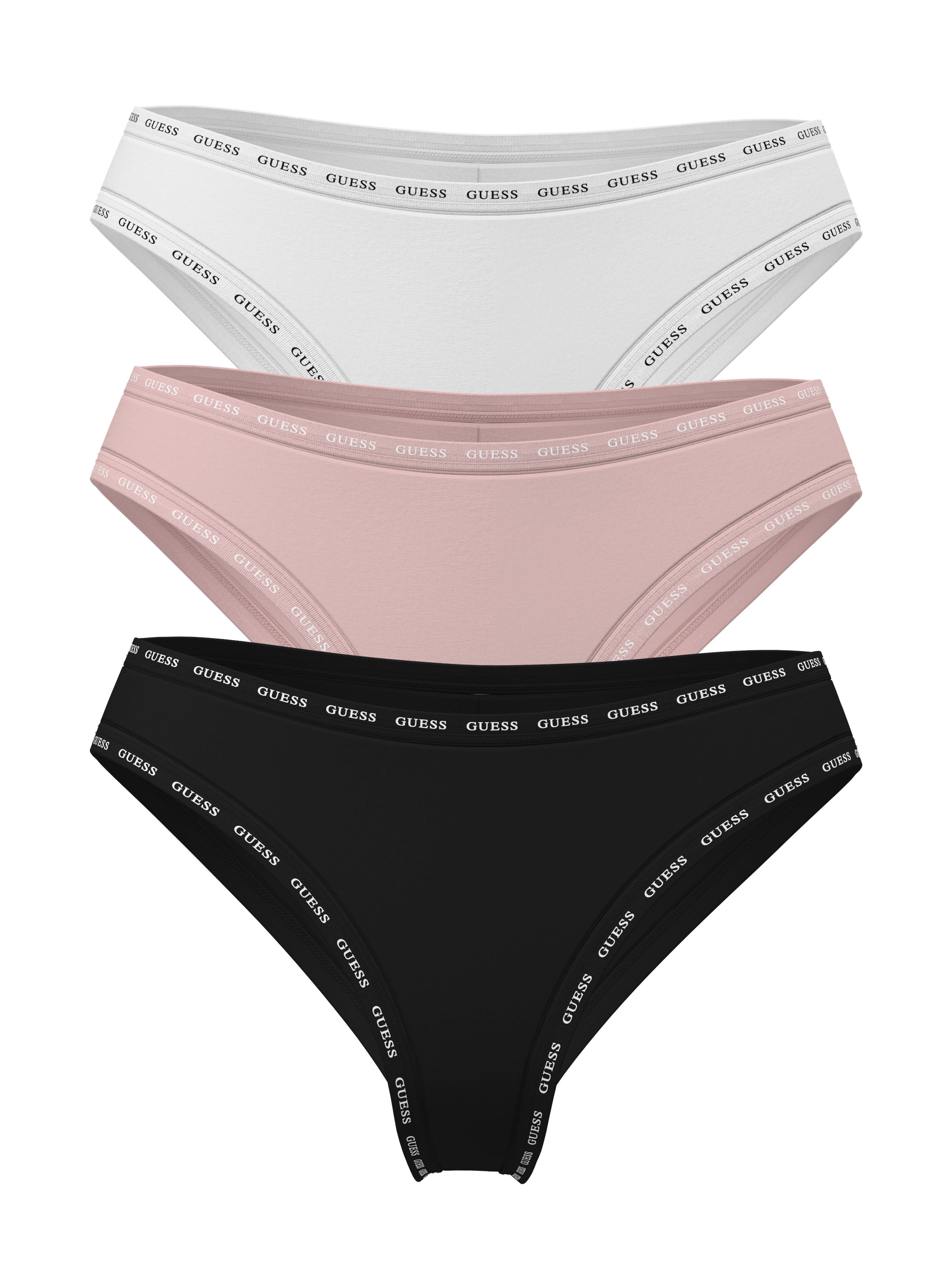 Guess Brasilslip 3 PACK BASIC BRAZILIAN (Packung, 3-St) mit Logo-Details, Stretch-Qualität
